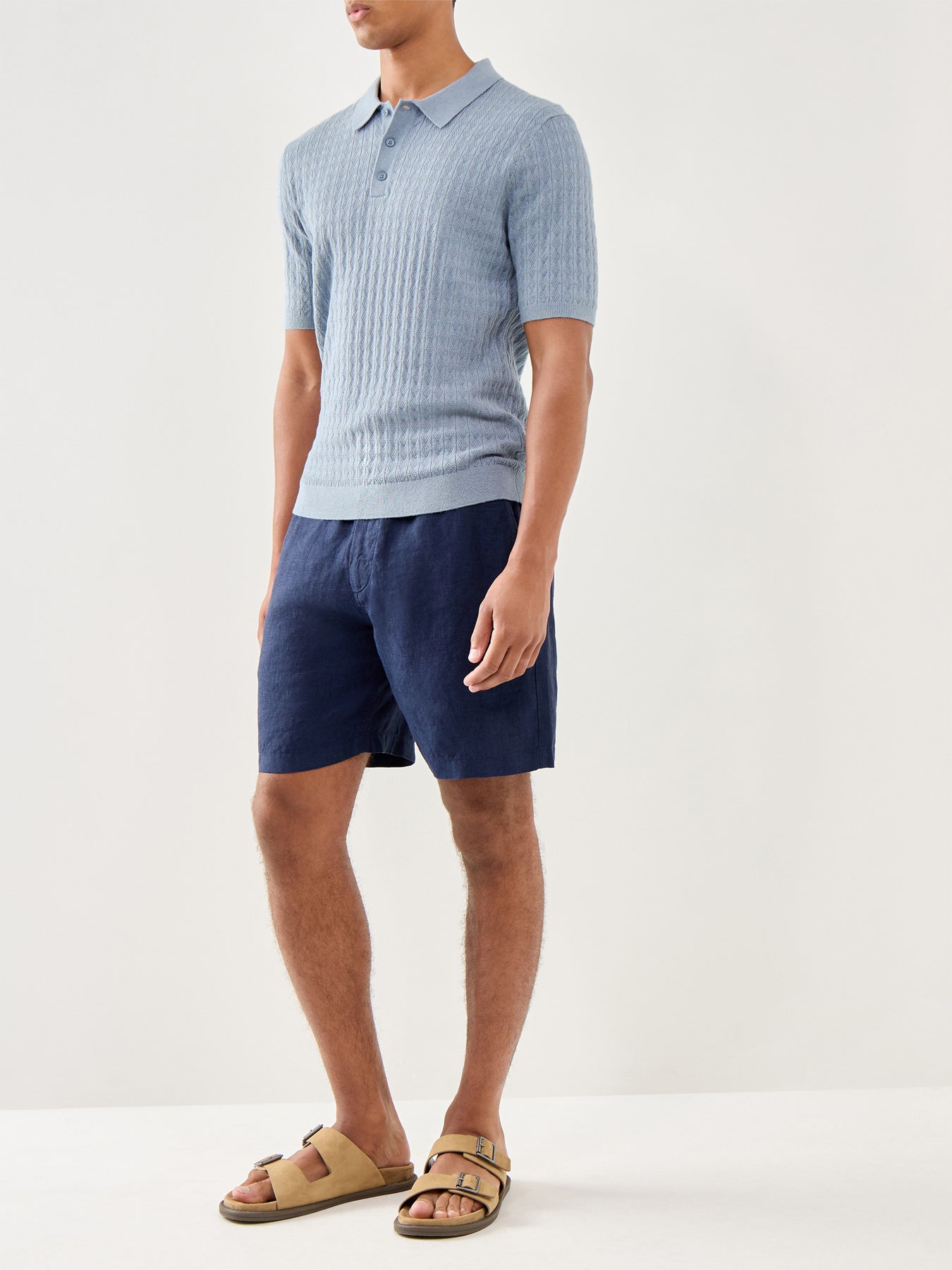 Naples Diamond Stripe Knitted Polo