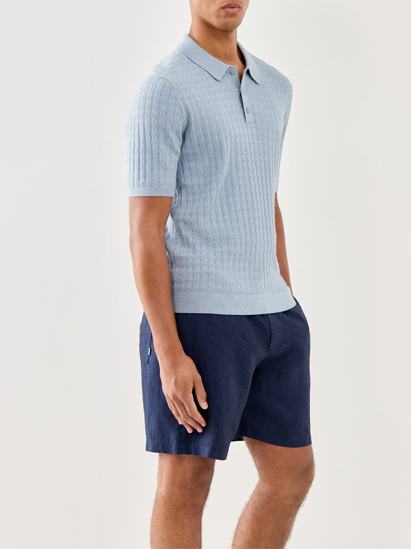 Naples Diamond Stripe Knitted Polo