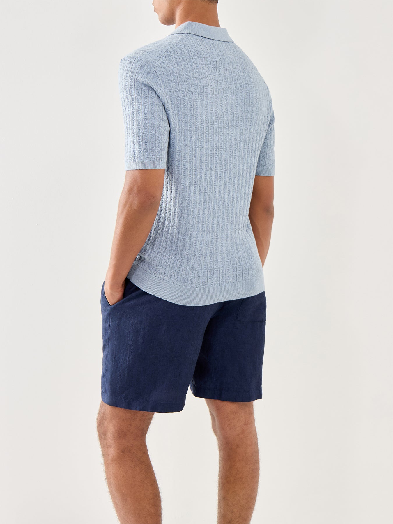 Naples Diamond Stripe Knitted Polo