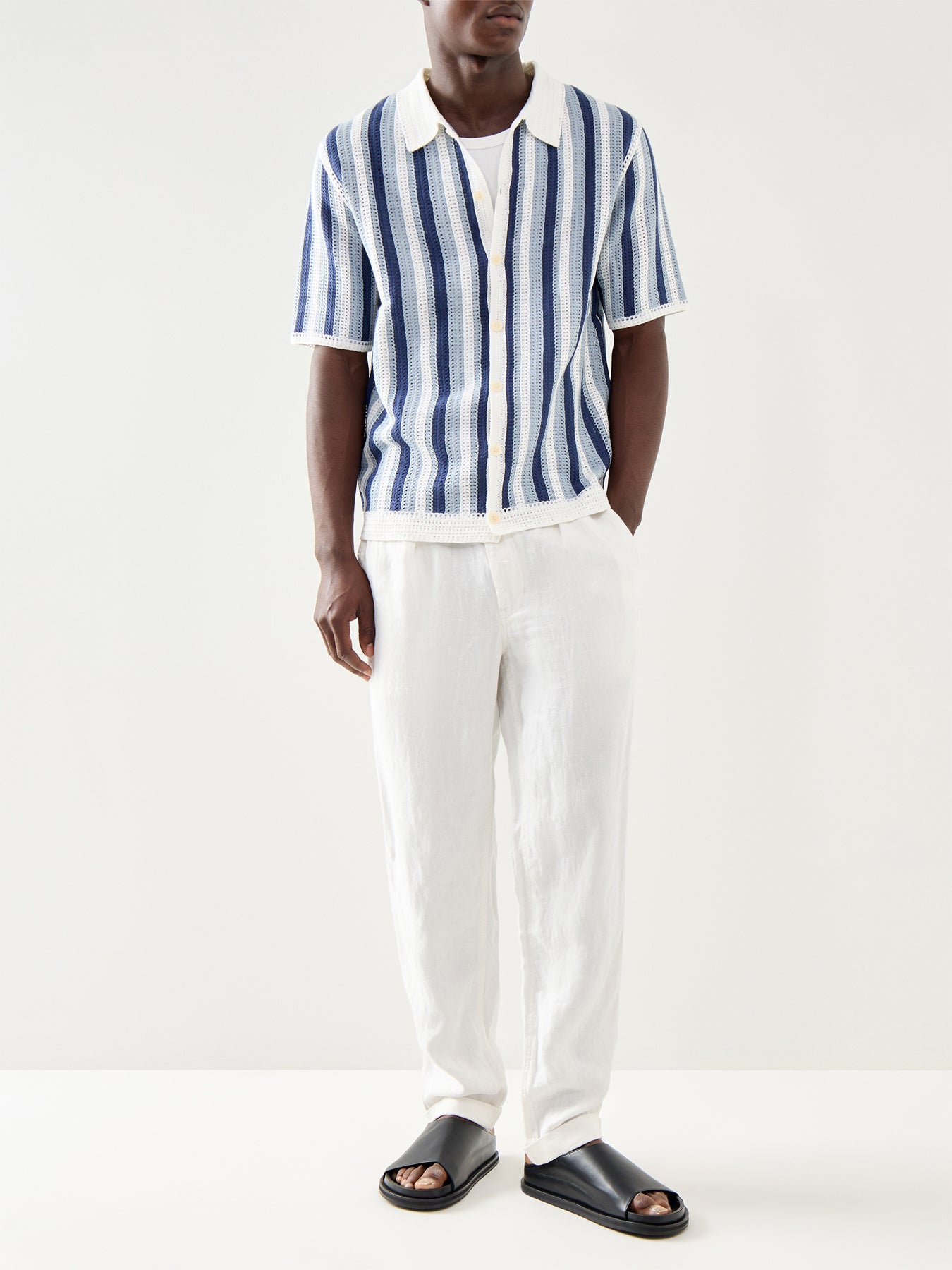 Porto Stripe Crochet Shirt