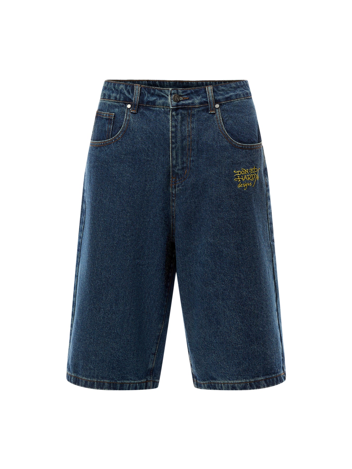 Dragon Crawl Relaxed Denim Shorts