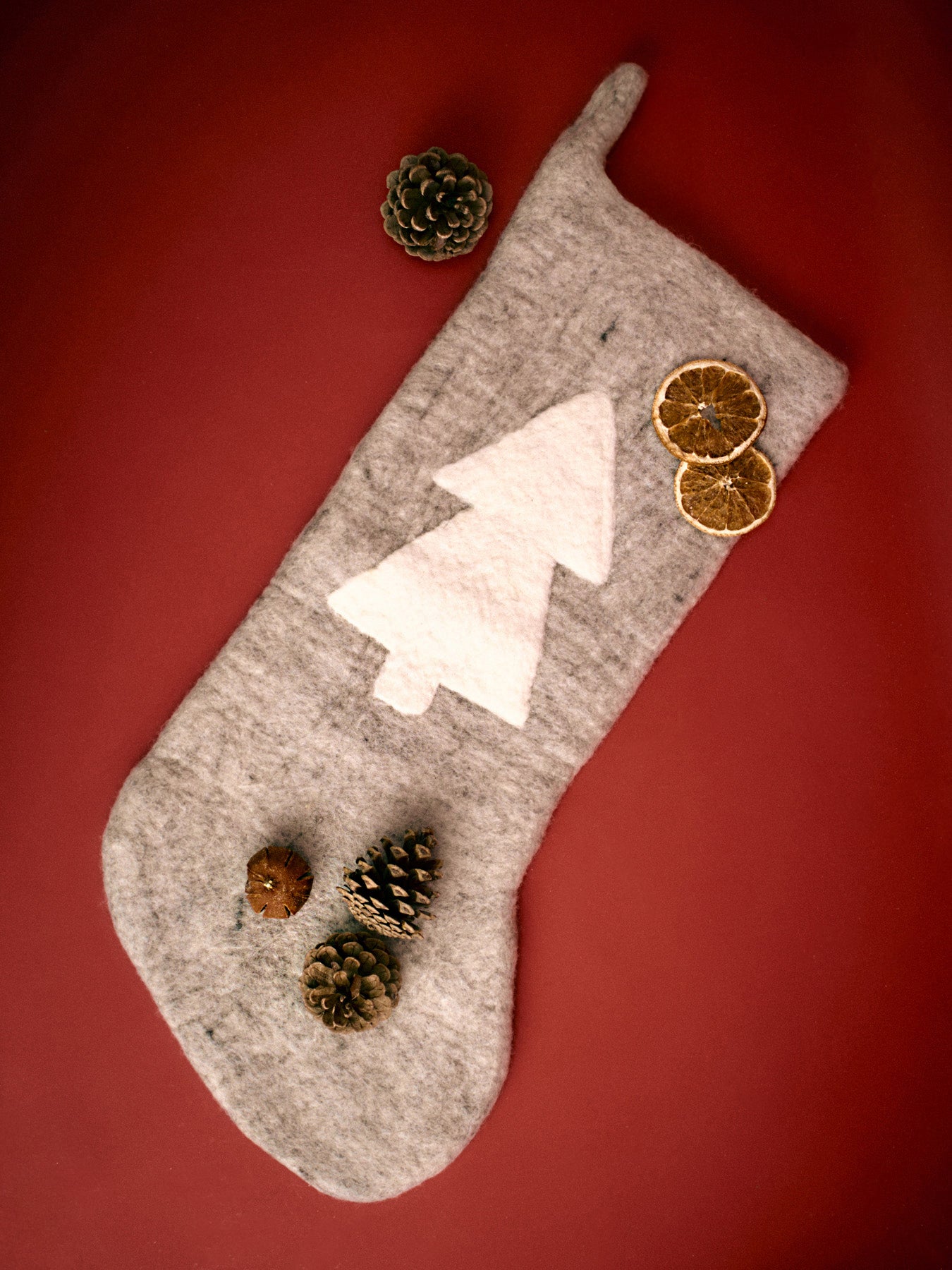 Southwold Christmas Stocking Grey