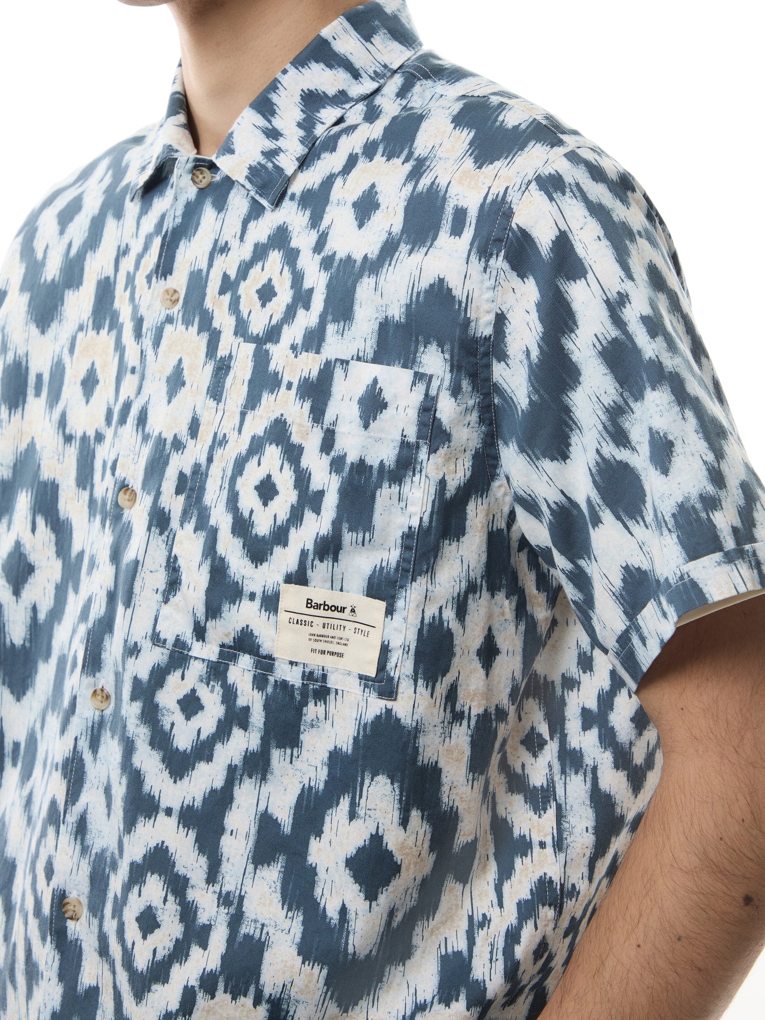Barbour Homeland Printed Shortsleeve Relaxed Fit Shirt