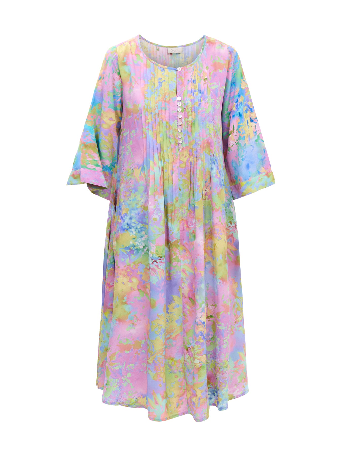 Flowering Paradise Pleated Dress