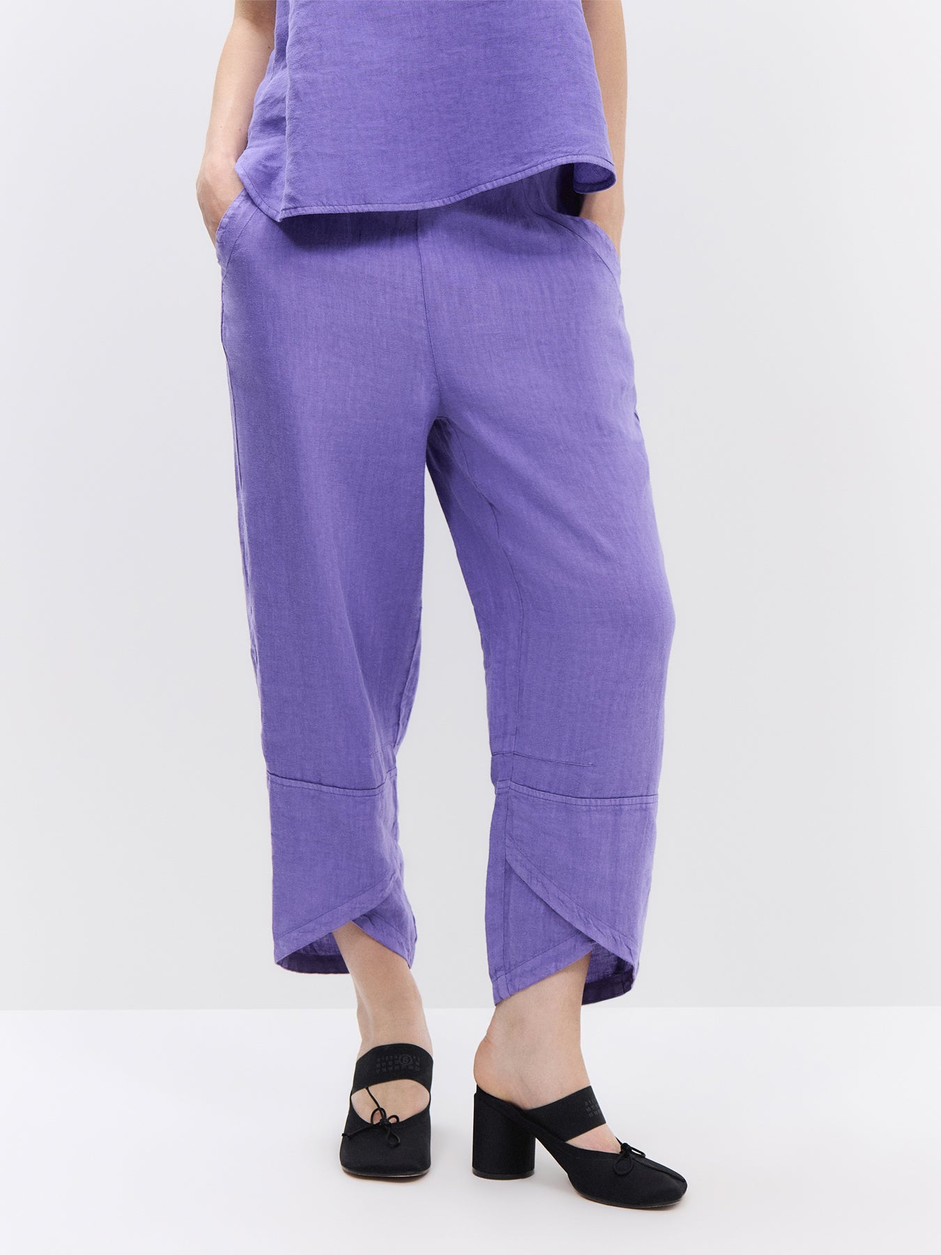 Linen Tulip Hem Bubble Trouser