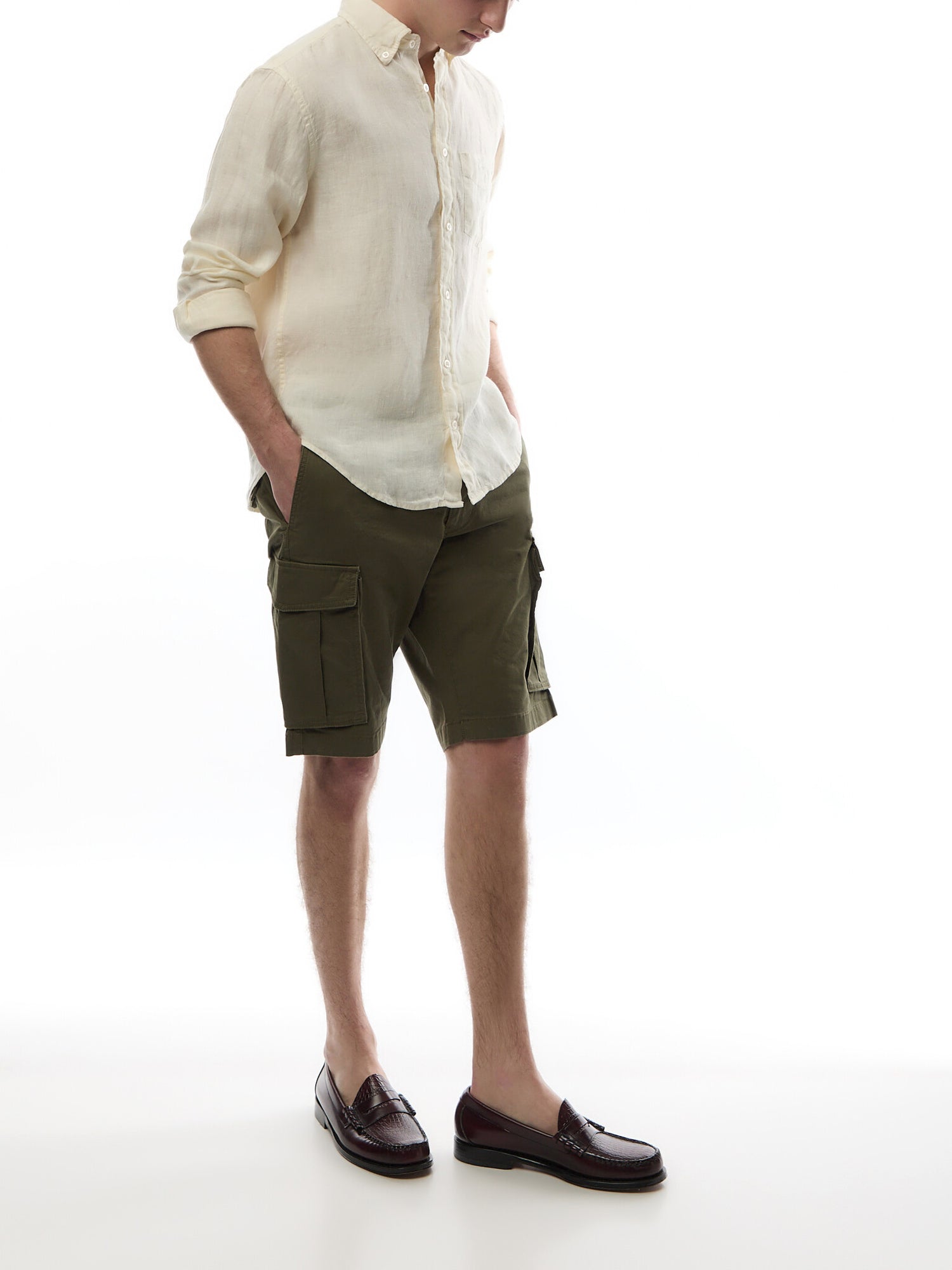 Regular Fit Garment-Dyed Linen Shirt