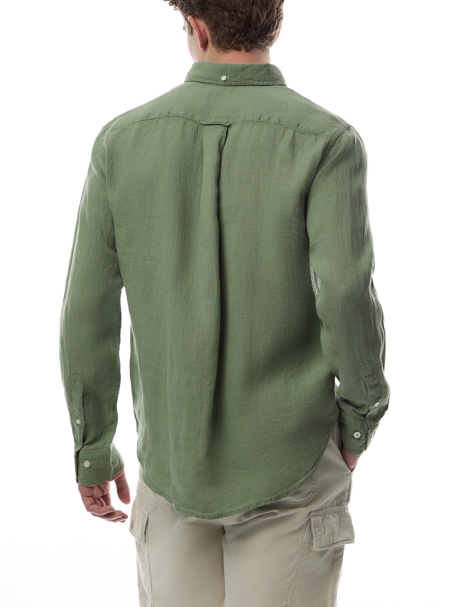 Regular Fit Garment-Dyed Linen Shirt