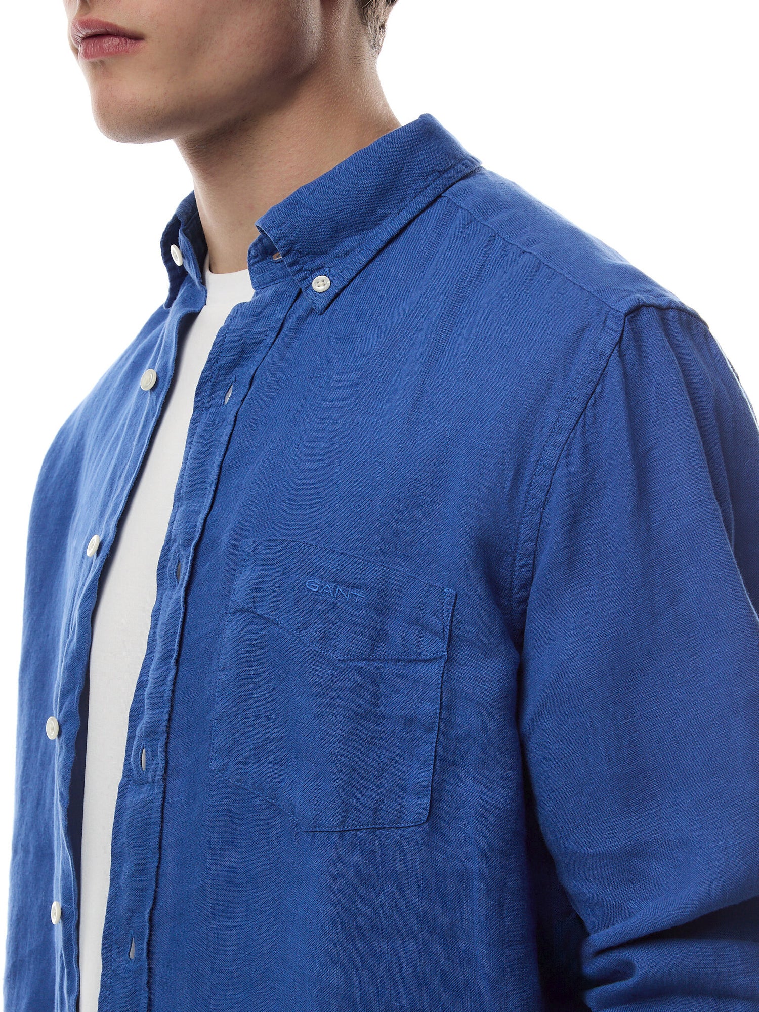 Regular Fit Garment-Dyed Linen Shirt