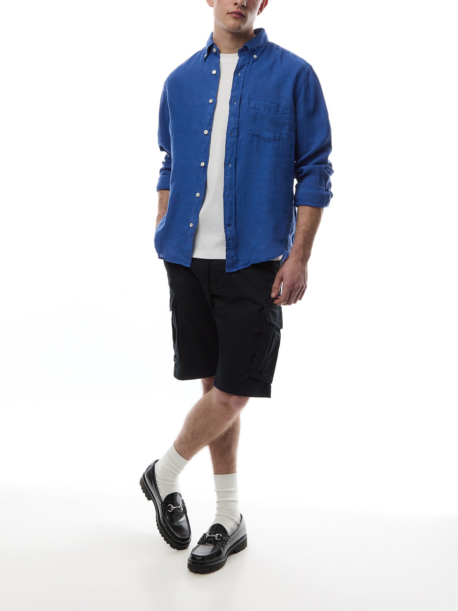 Relaxed Twill Cargo Shorts