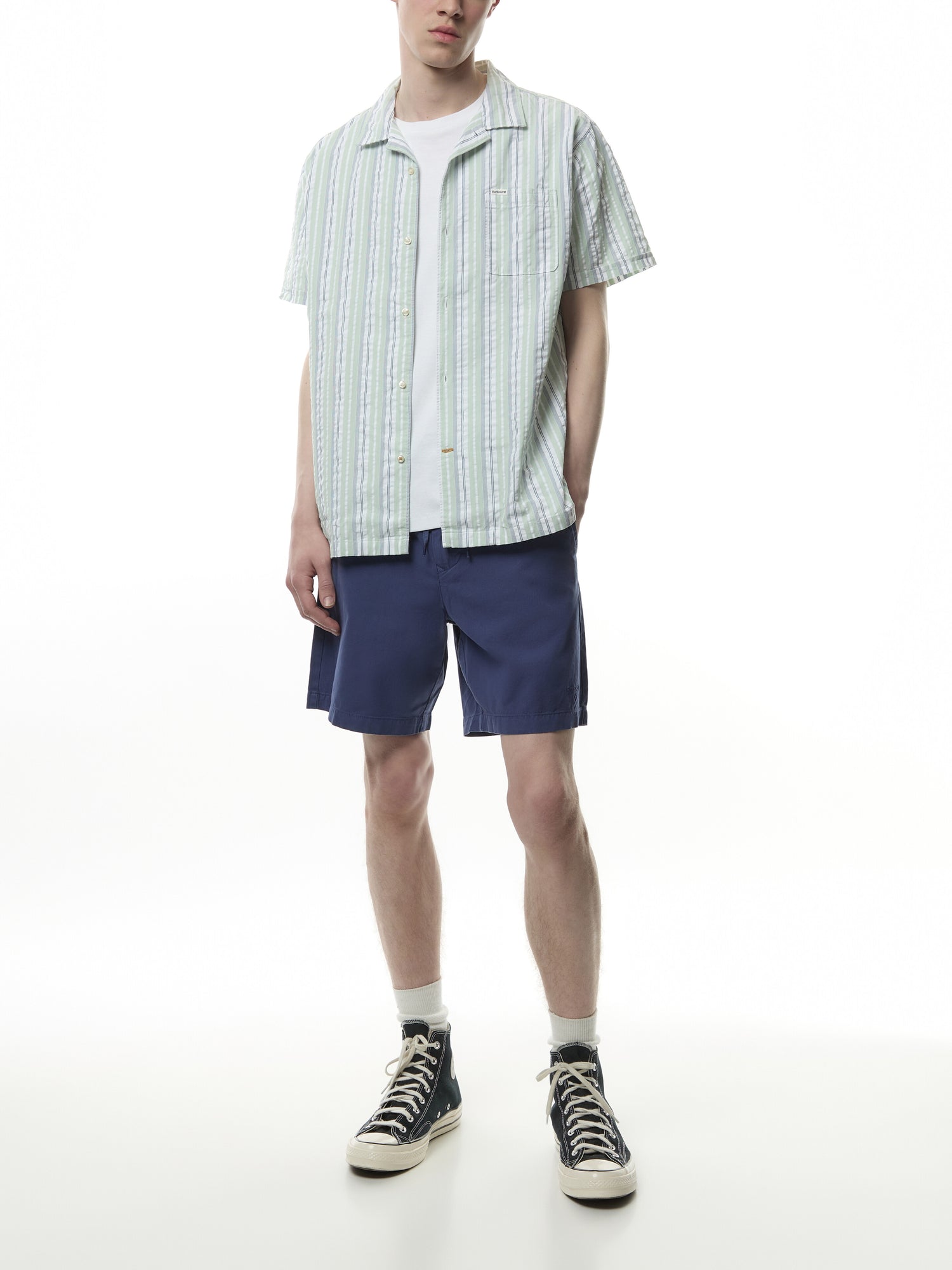 Washed Oxford Relaxed Short