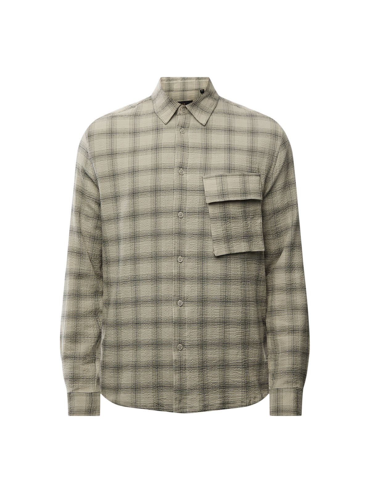 Scale Linen Seersucker Check Shirt