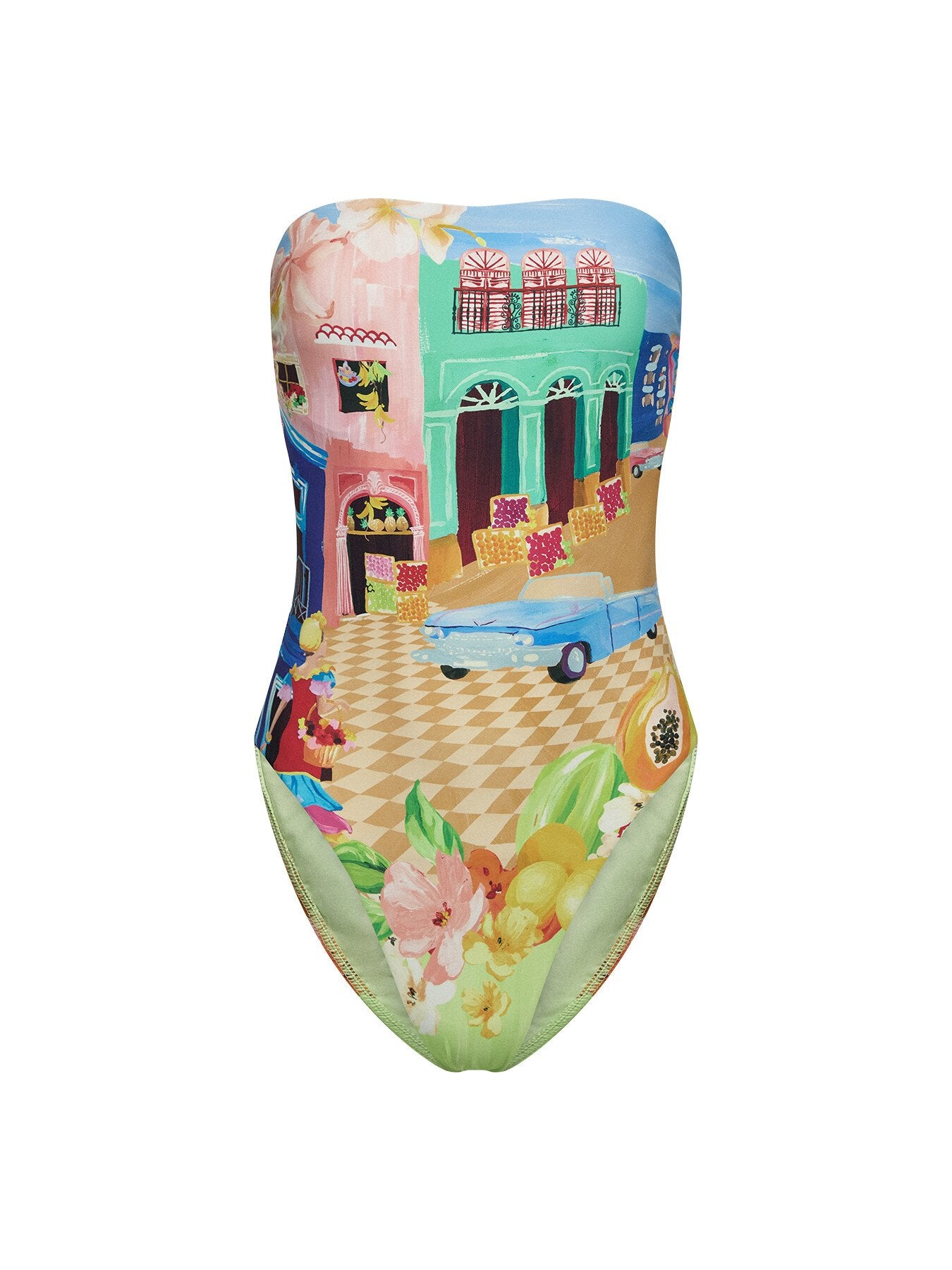 Cuba DD Bandeau One Piece Swimsuit