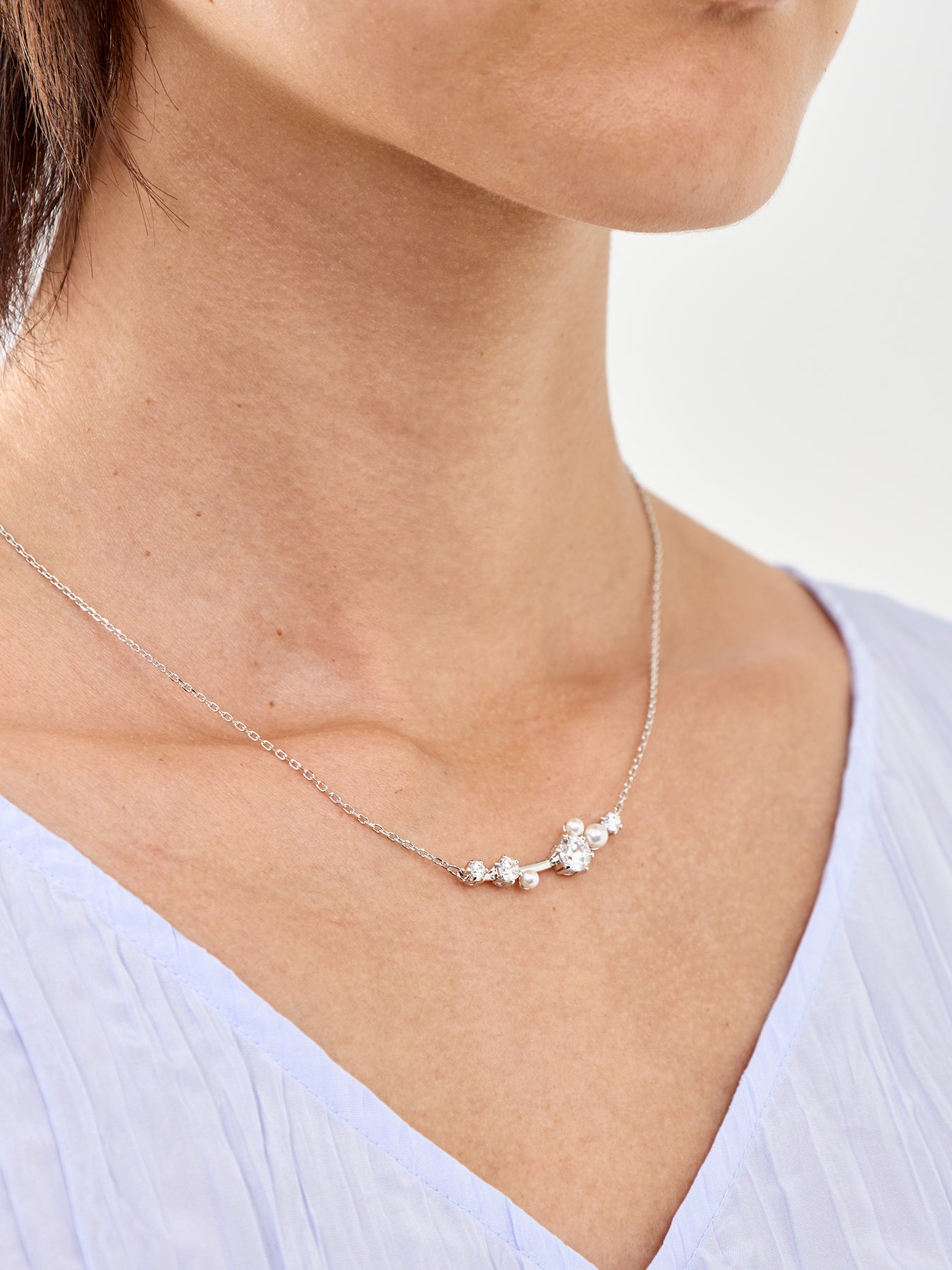 Constella Bar Necklace Silver