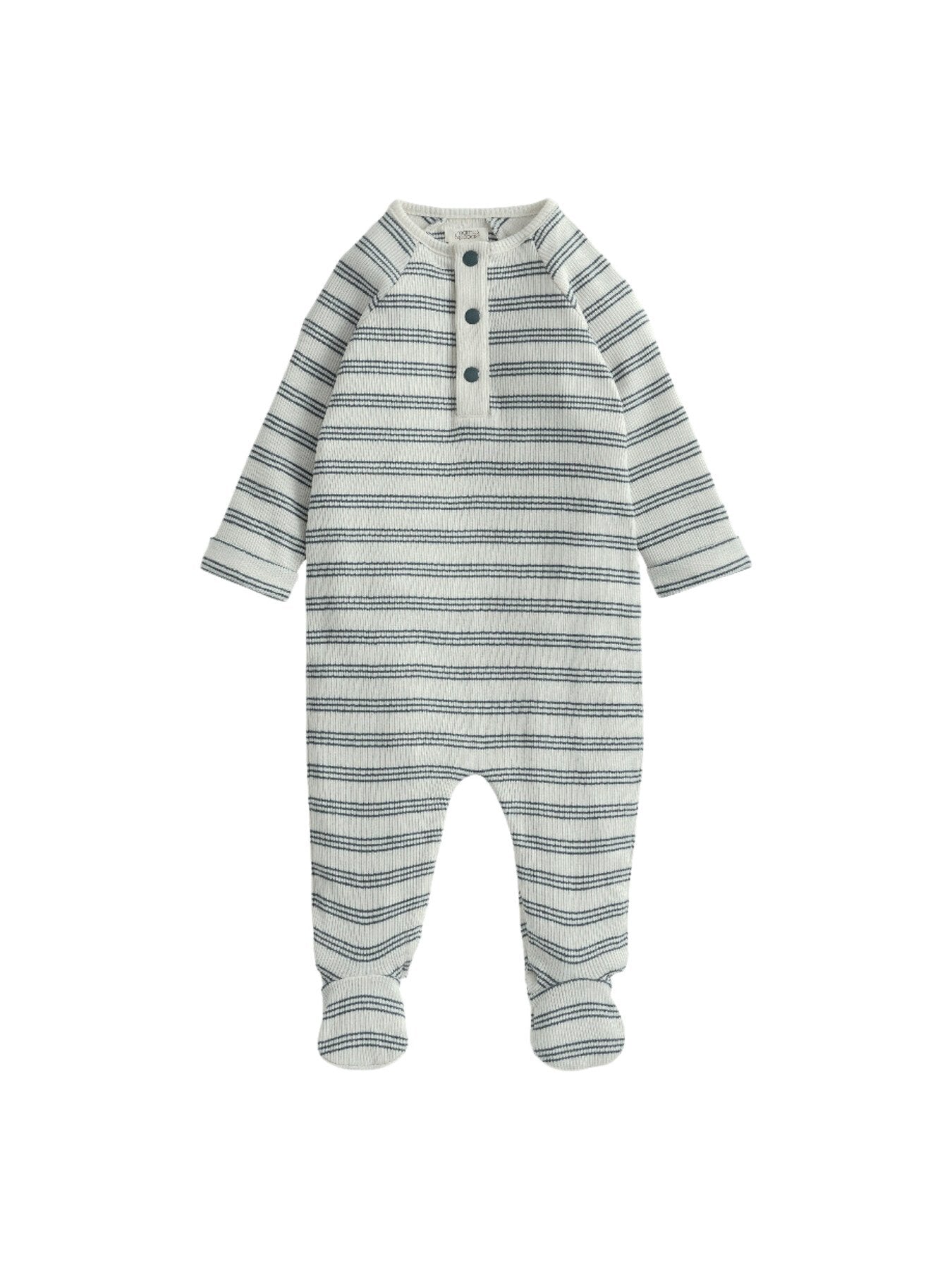 Ribbed Stripe All In One Blue