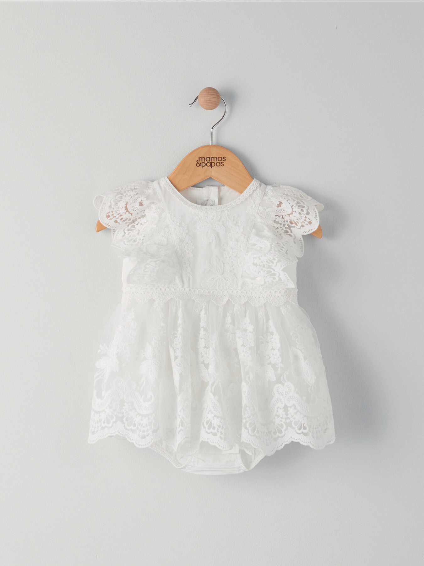White Lace Frill Romper
