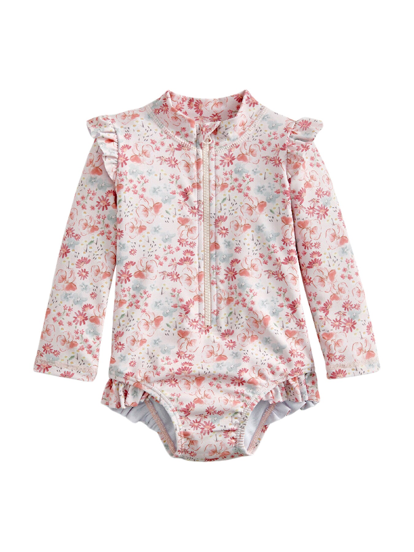 Long Sleeve Floral Swimsuit