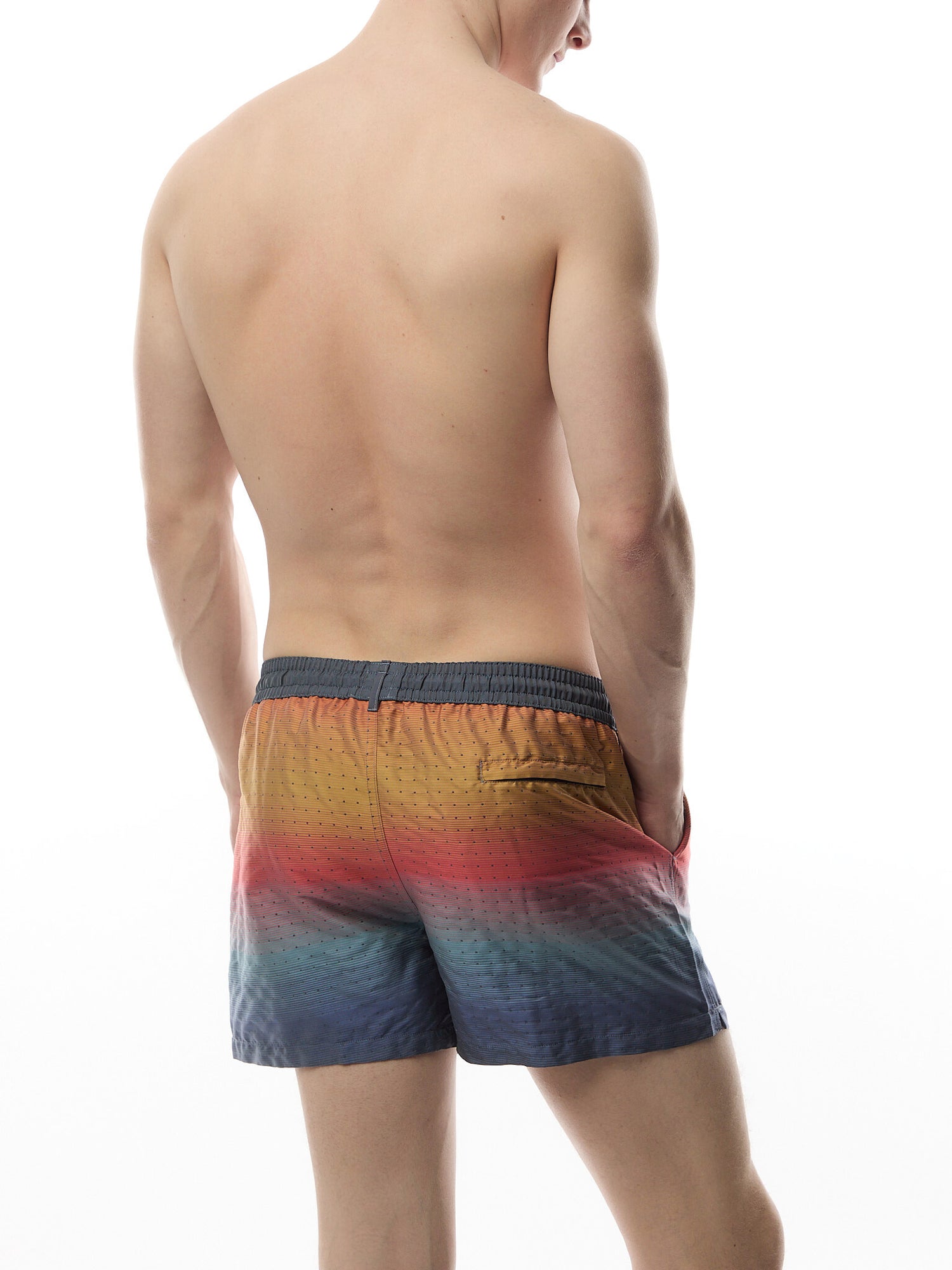 Ombre 'Artist Stripe' Swim Shorts