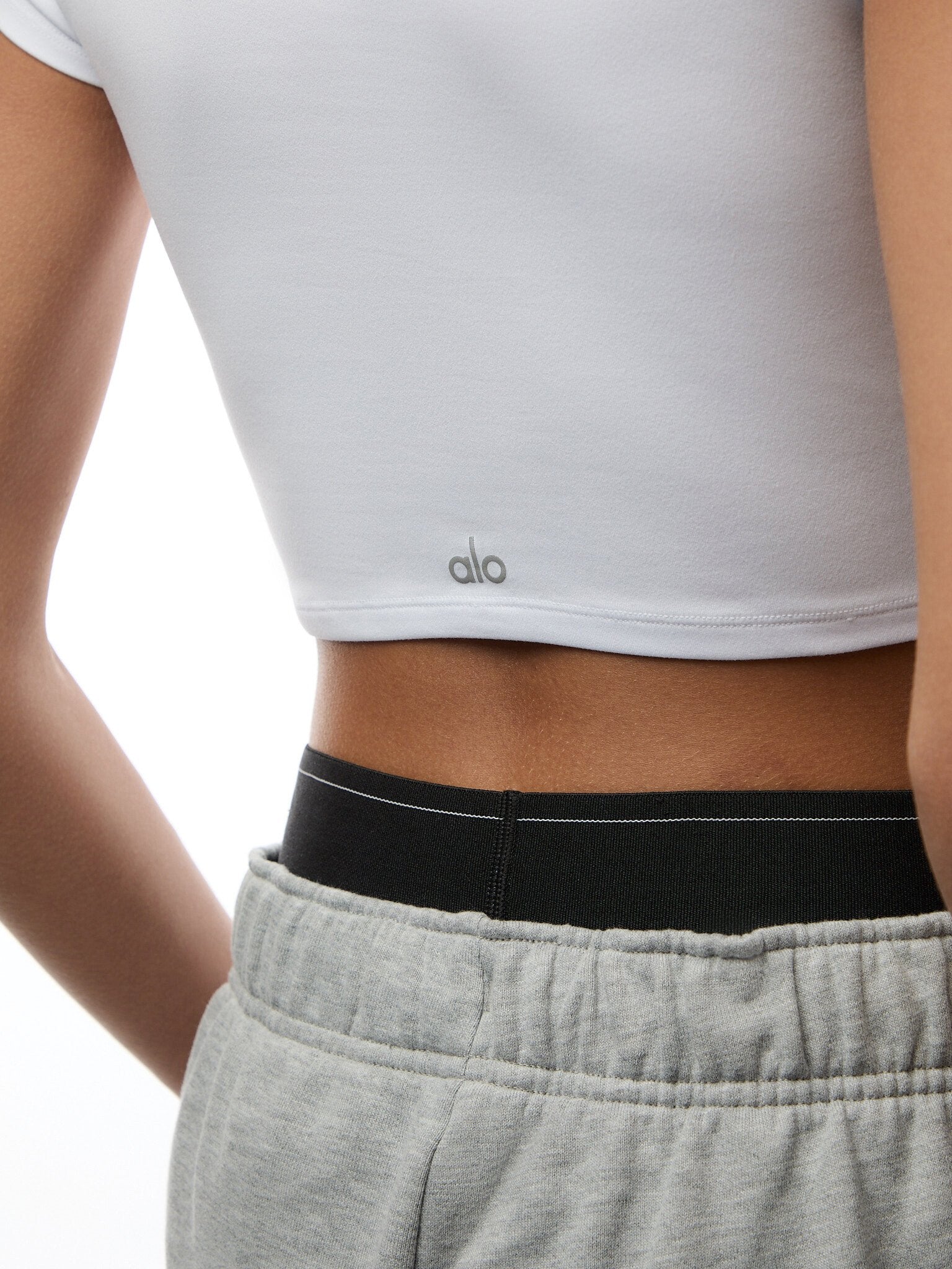 Alosoft Crop Finesse Short Sleeve - White | Fenwick