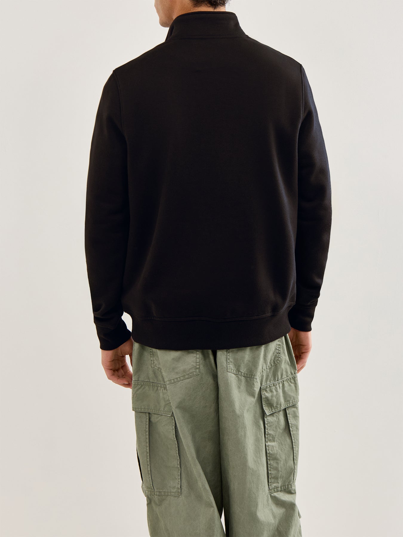 Oakport Quarter Zip Sweatshirt Black