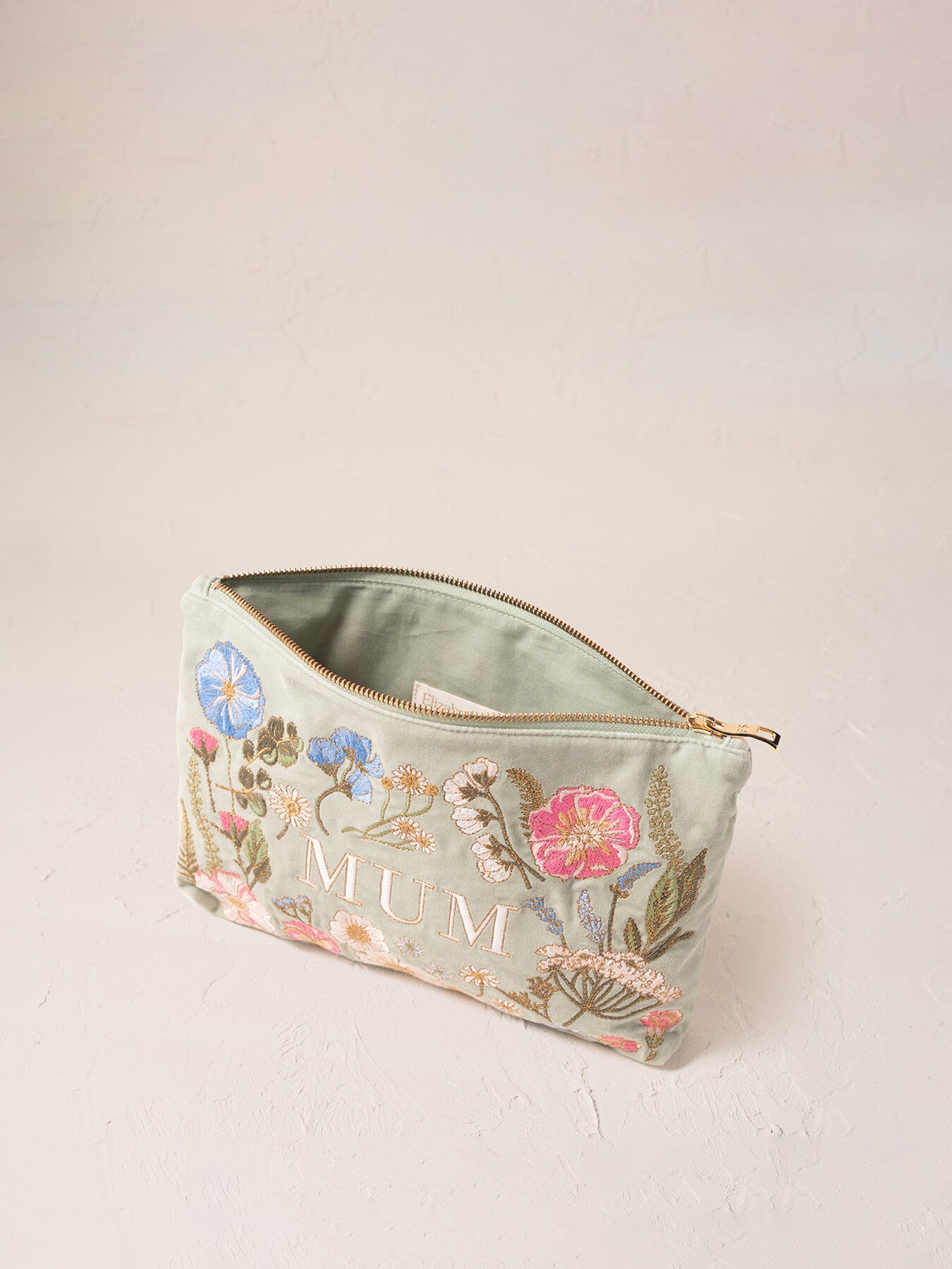 Pressed Flowers MUM Sage Everyday Pouch