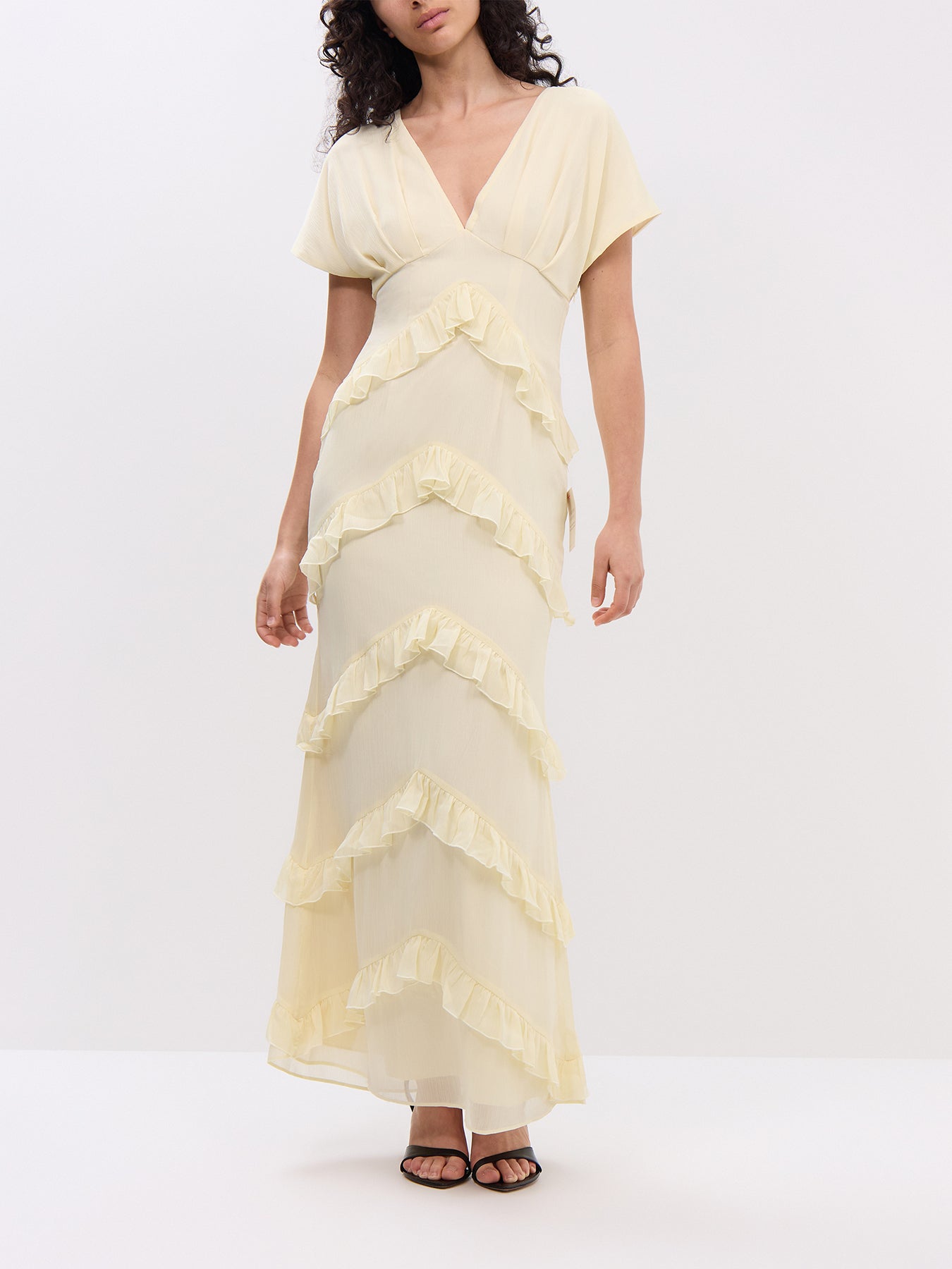 Tamsin Ruffle Chiffon Dress