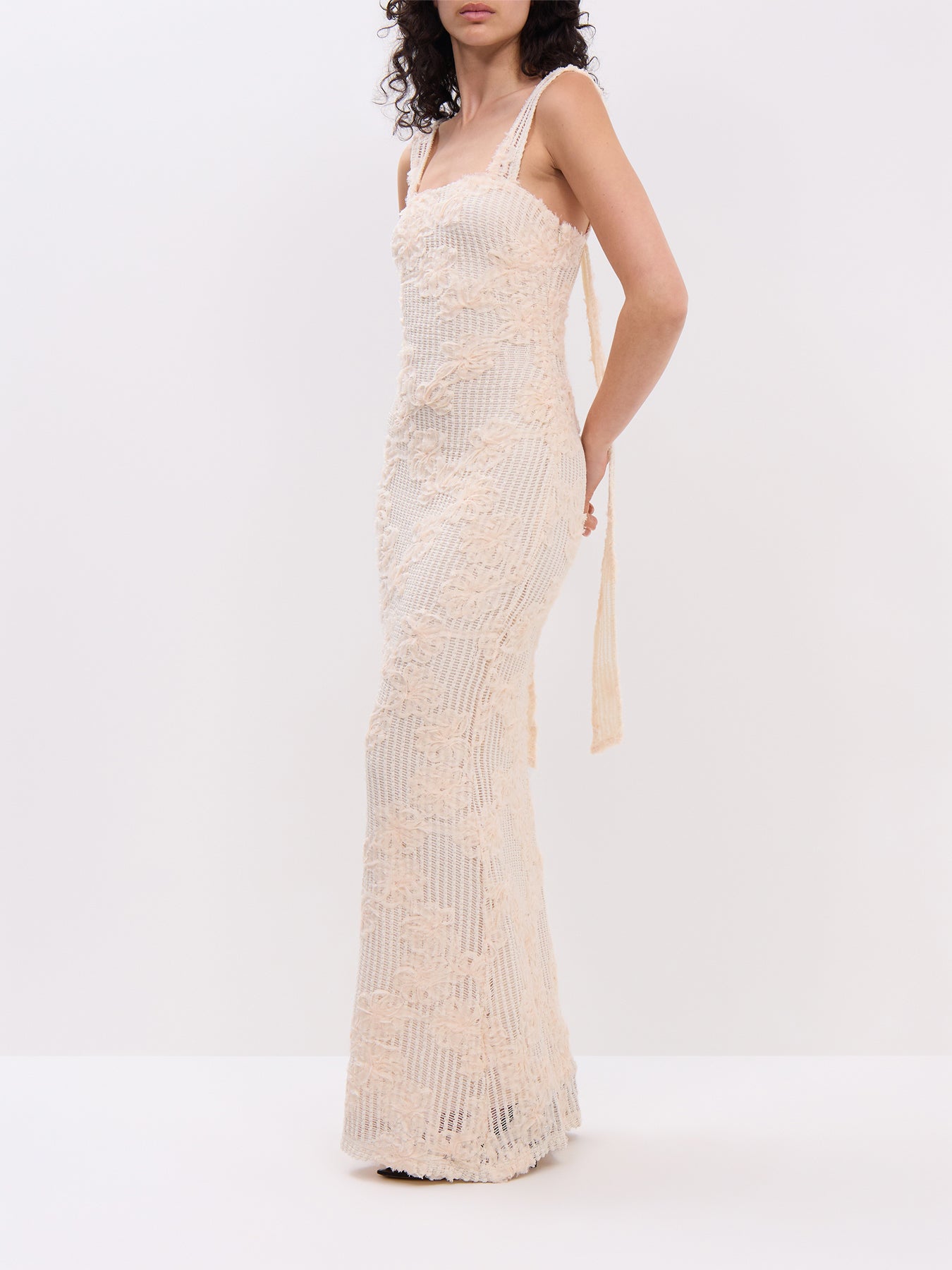 Gigou Crochet Floral Maxi Dress