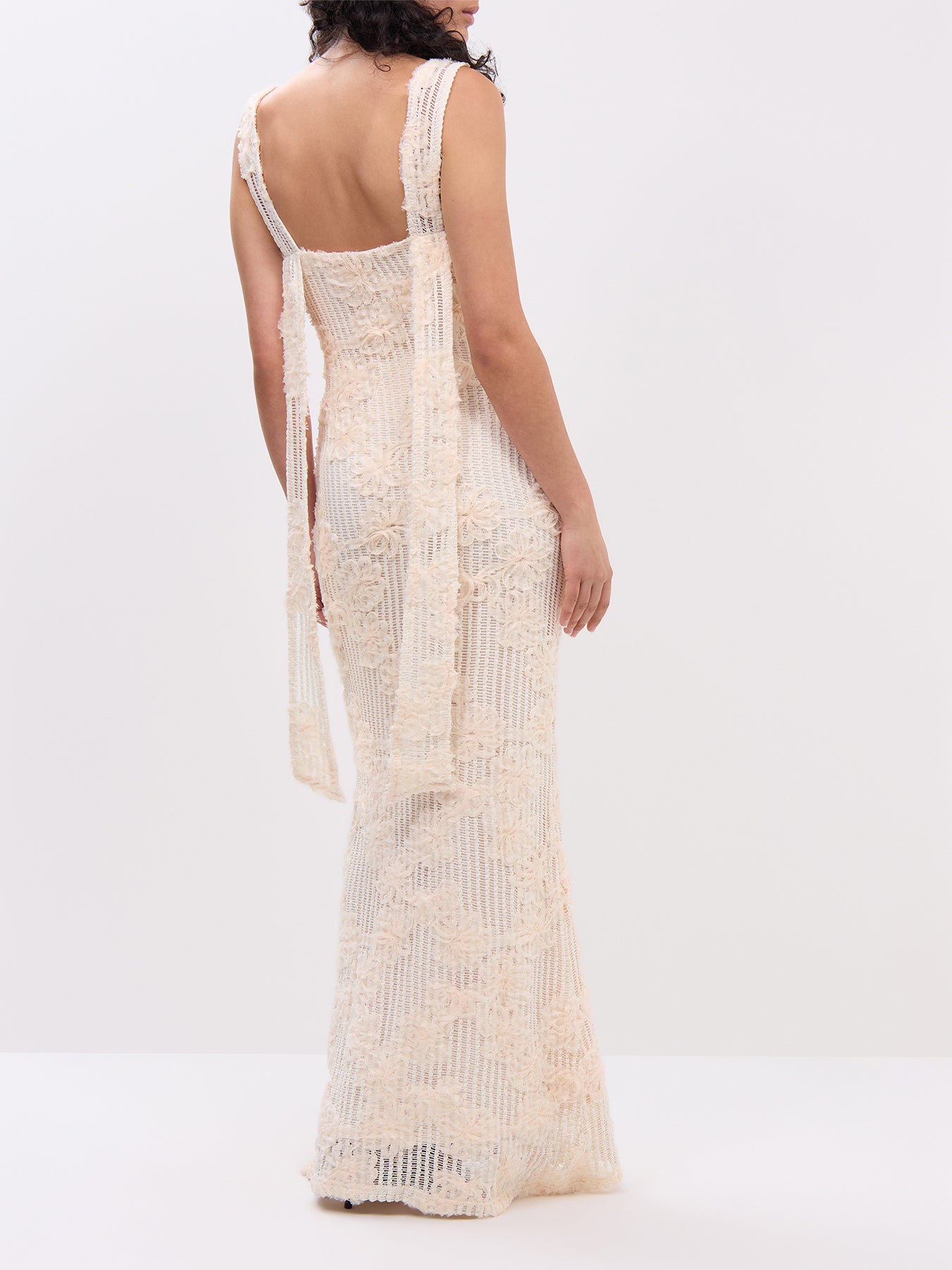 Gigou Crochet Floral Maxi Dress