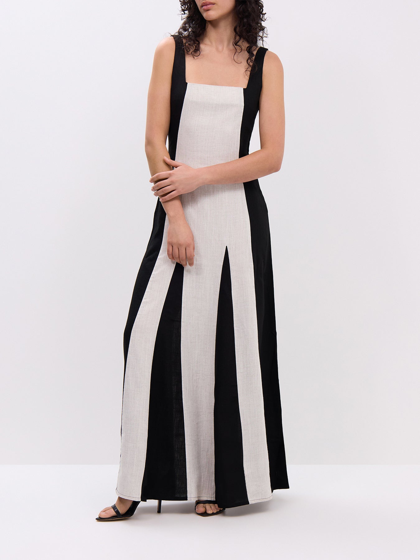 Ella Square Neck Contrast Maxi Dress