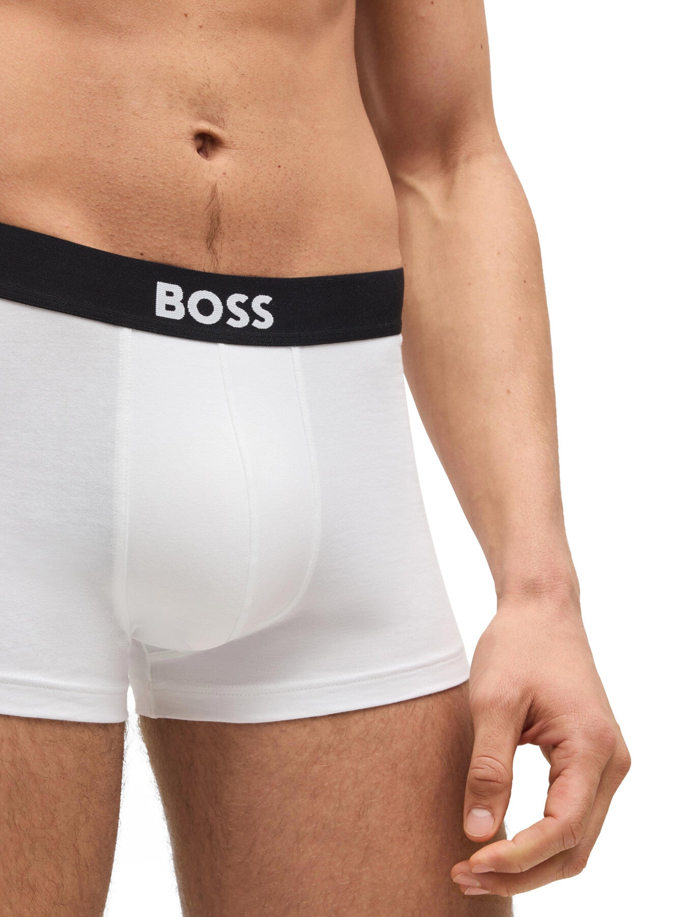 Three-pack of stretch-cotton trunks with logo