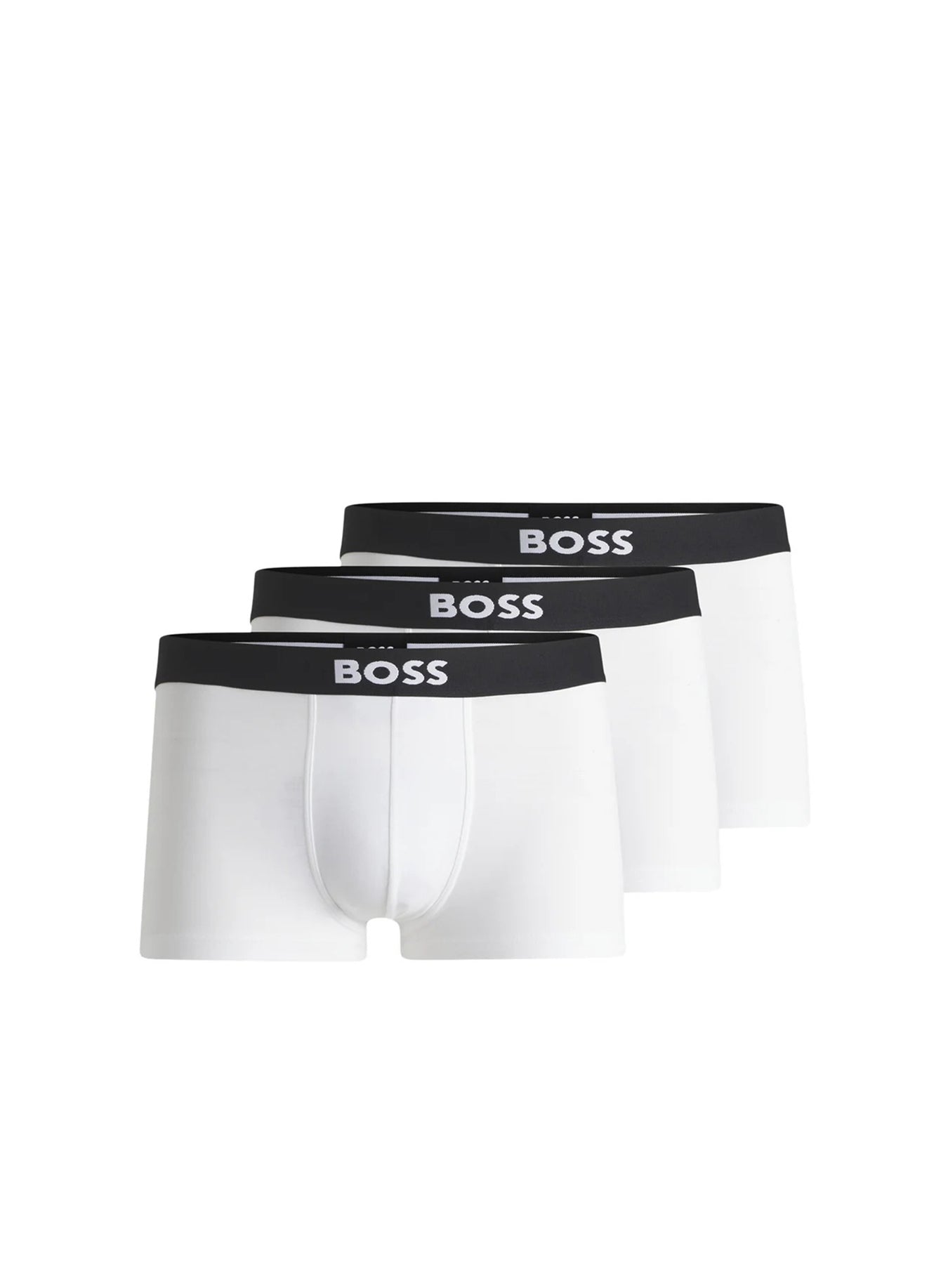Three-pack of stretch-cotton trunks with logo