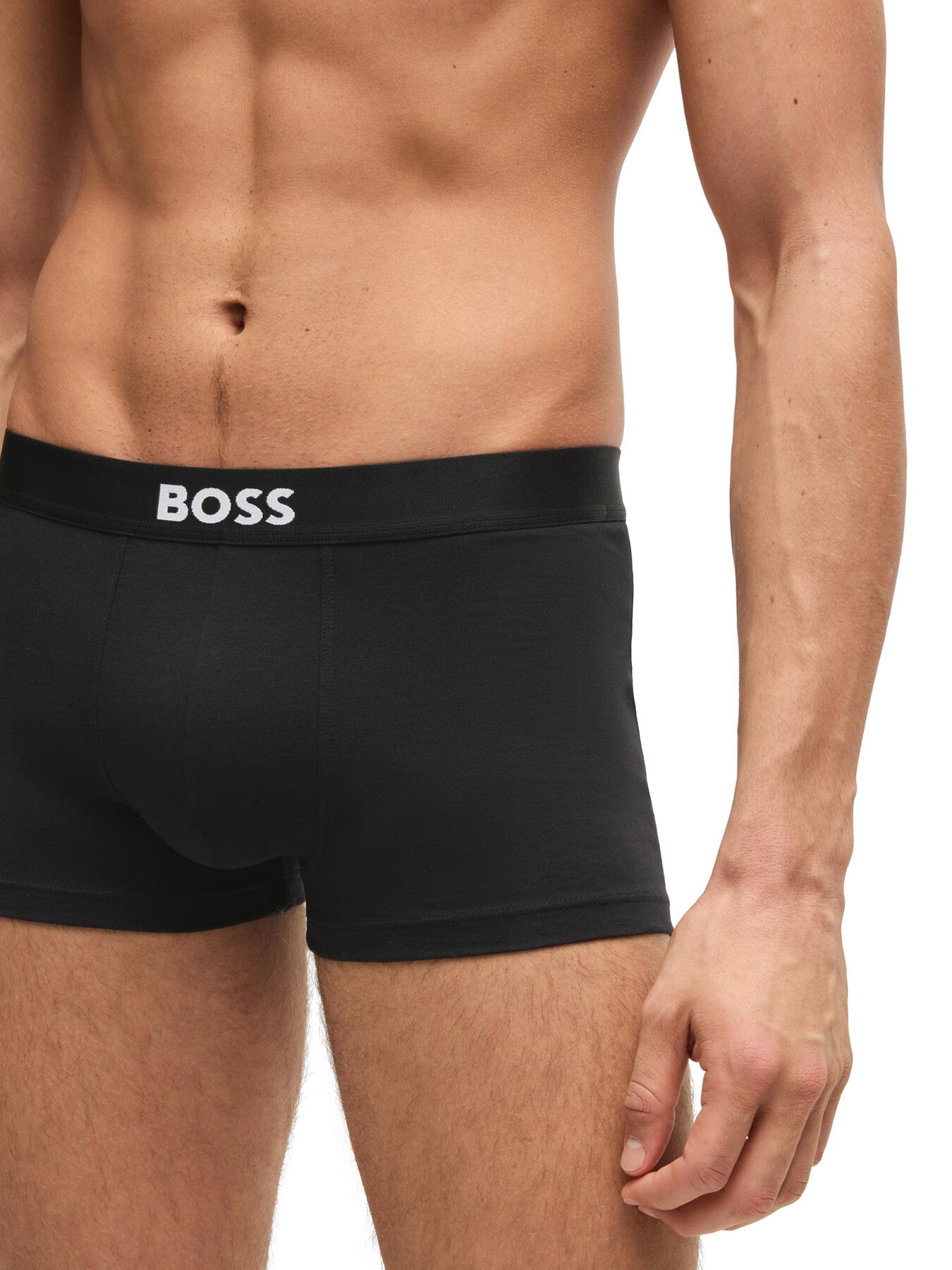 Three-pack of stretch-cotton trunks with logo
