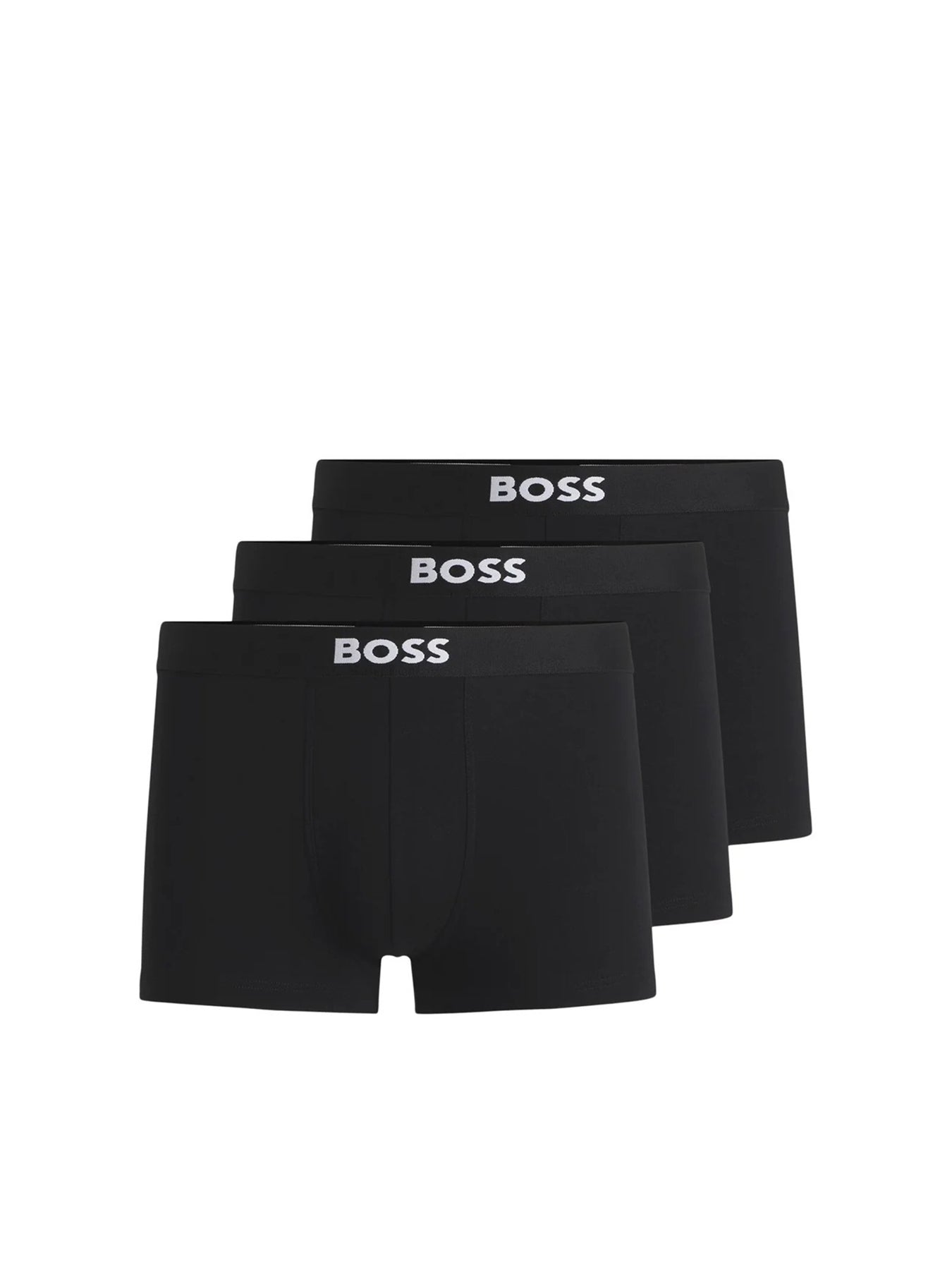 Three-pack of stretch-cotton trunks with logo