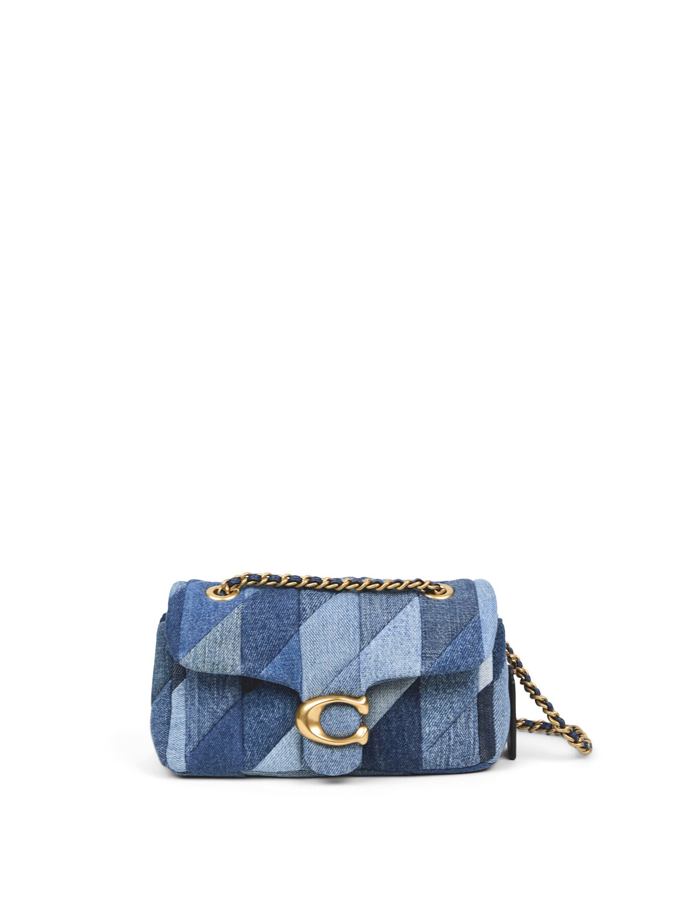 Tabby Shoulder Bag 20 With Patchwork Quilting Denim Multi