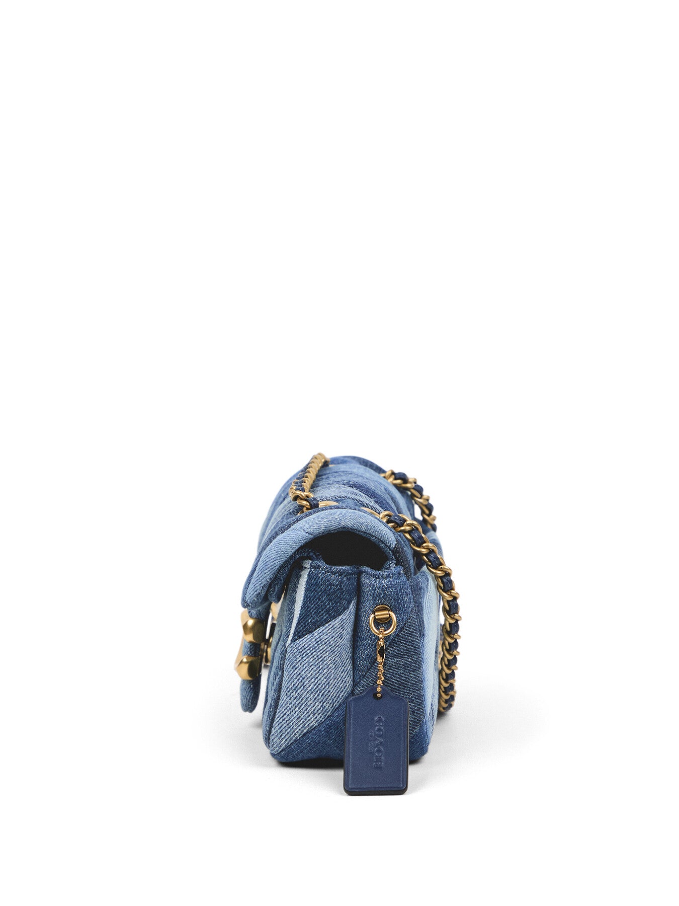 Tabby Shoulder Bag 20 With Patchwork Quilting Denim Multi
