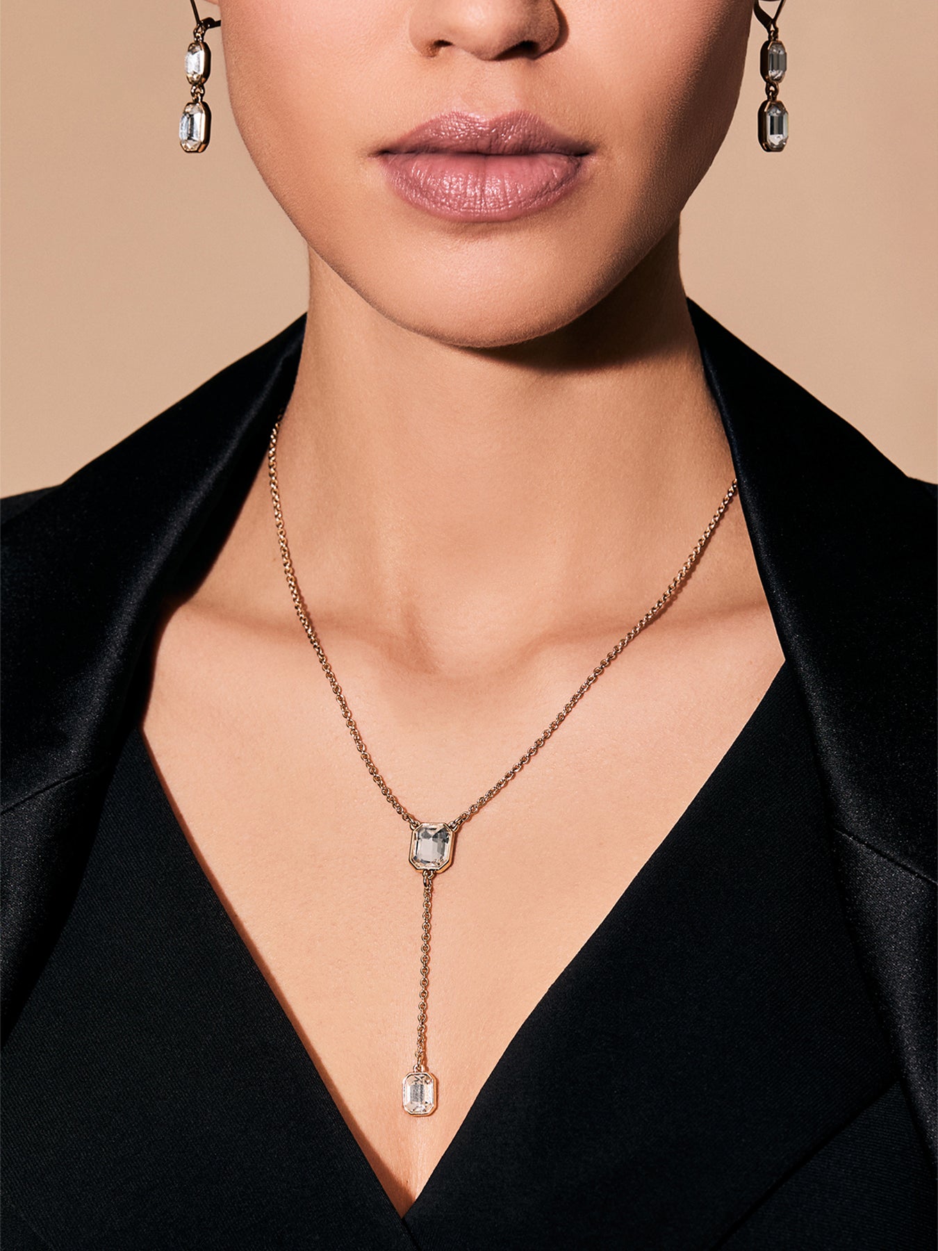 Nk 16in Stone Yneck-gldcry Necklace
