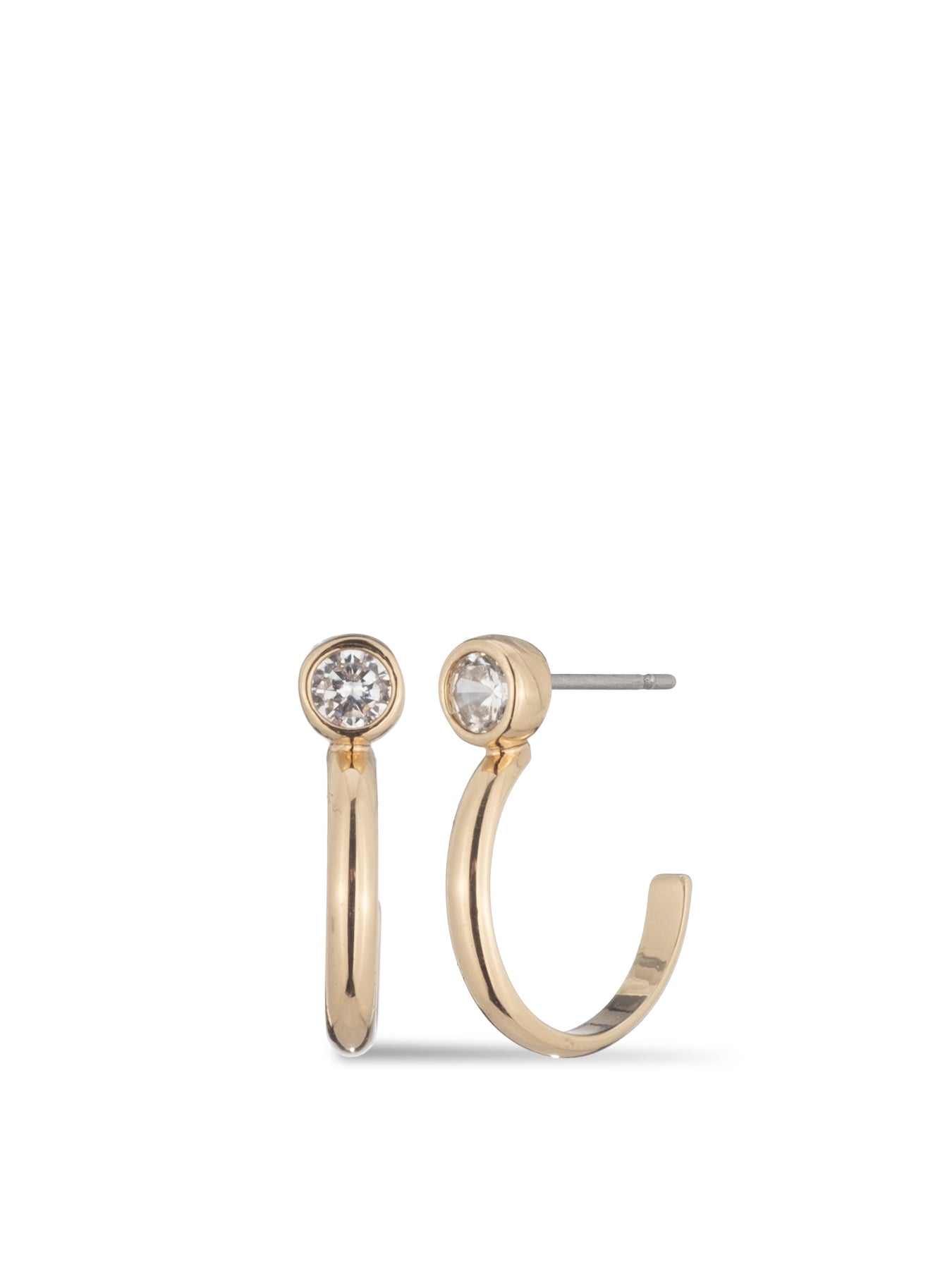 Pe 13Mm Cz Hoop-Gldcry Earrings