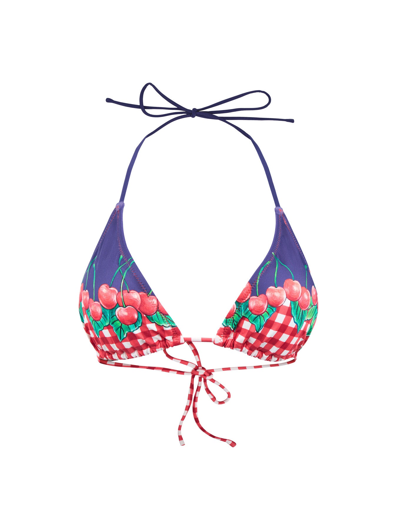 Tie Front Triangle Bikini Top