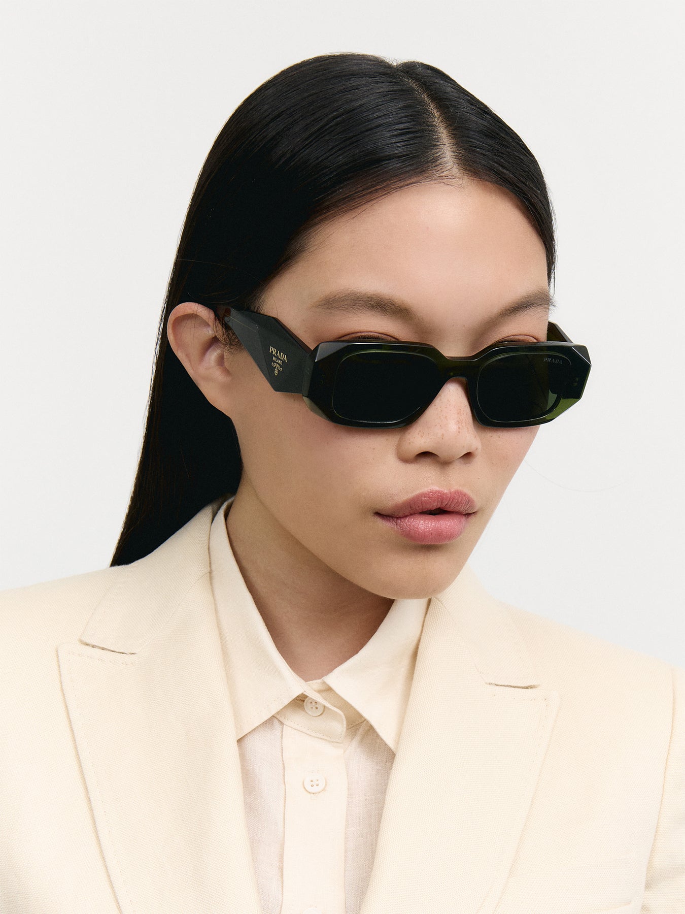 PR 17WS Acetate Rectangle Sunglasses