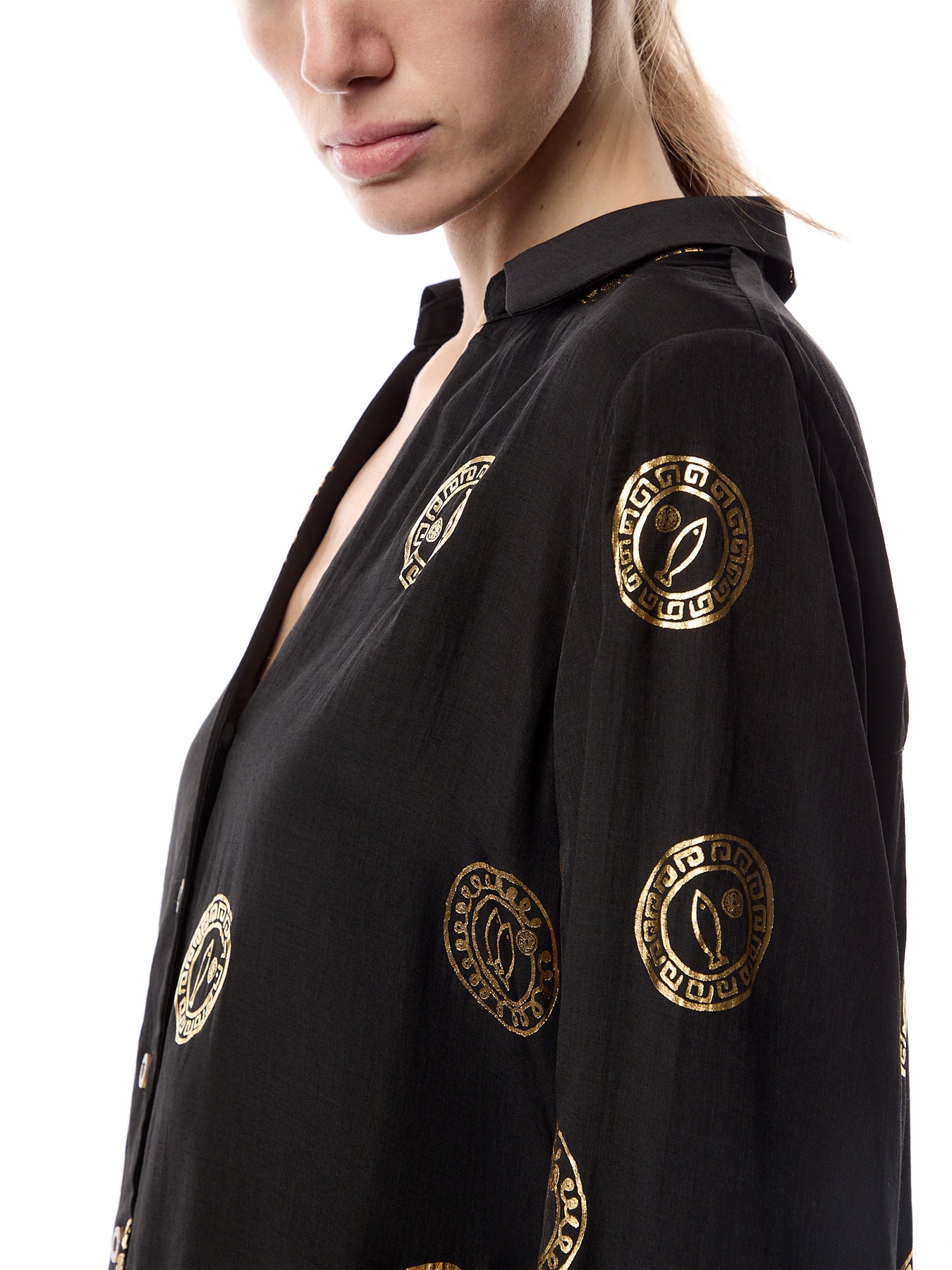 Black Miley Shirt with Plate Foil