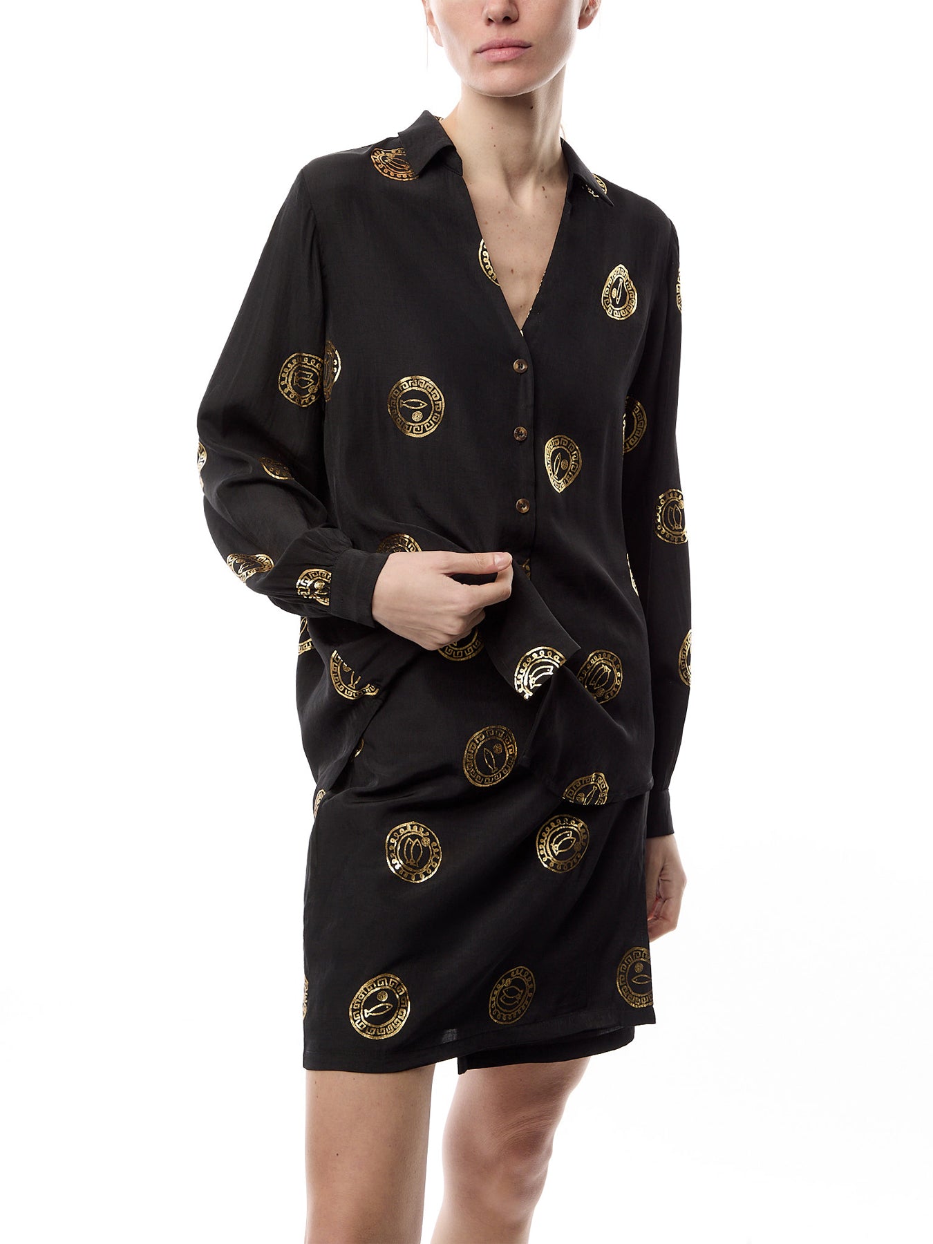 Black Miley Shirt with Plate Foil