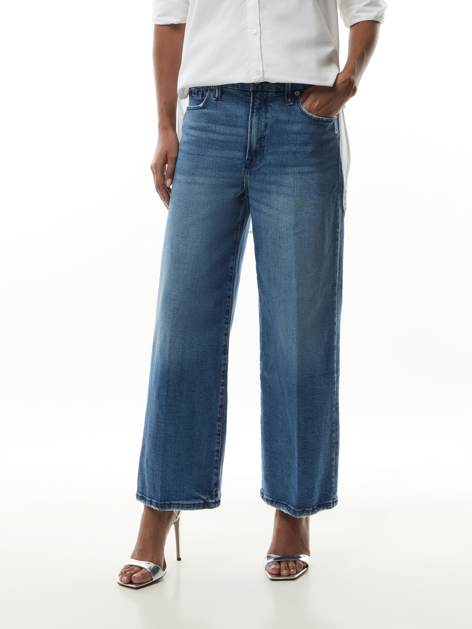 Good Waist Palazzo Crop Jeans