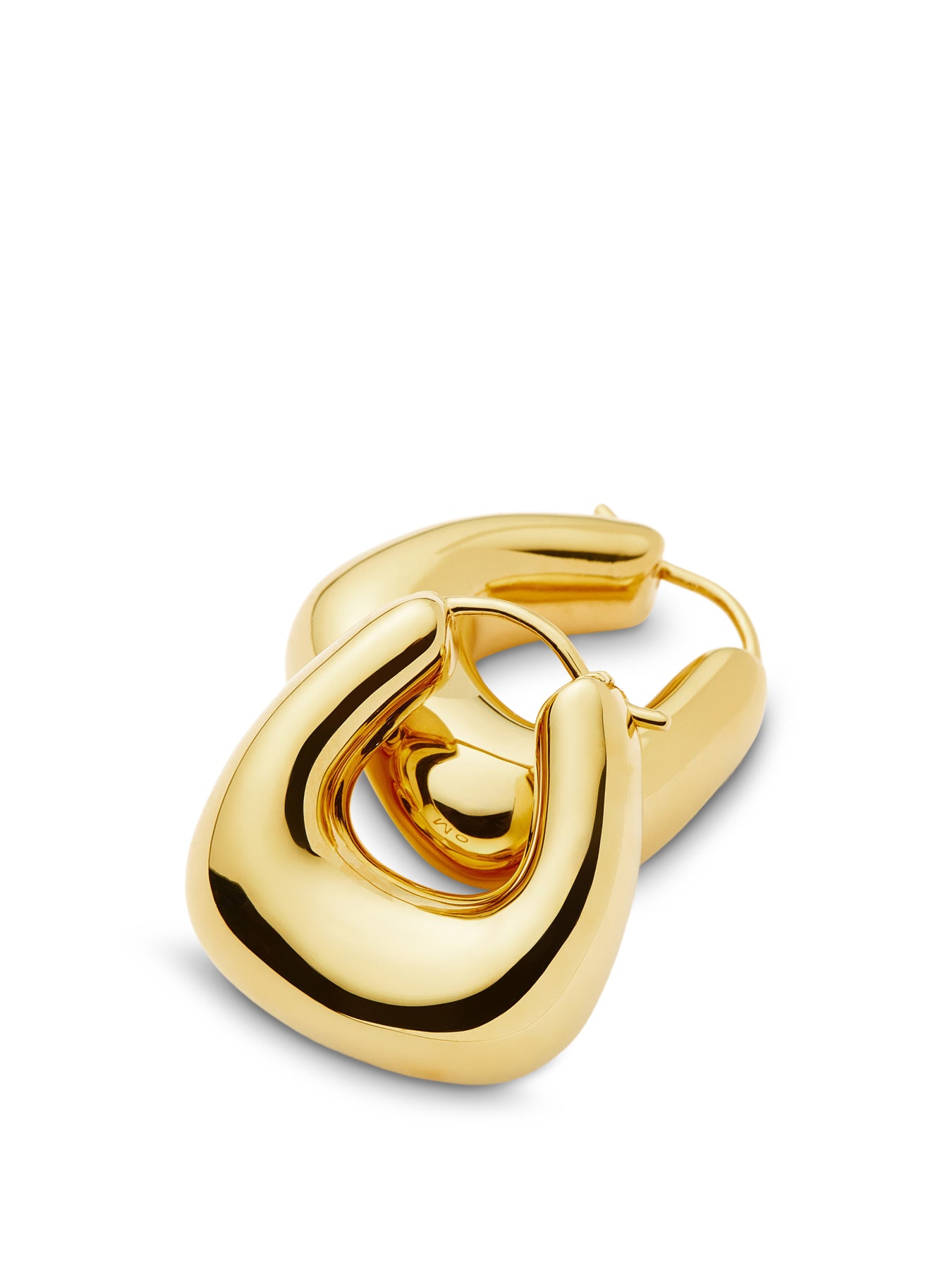 Sculptural Chubby Small Hoop Earrings Gold