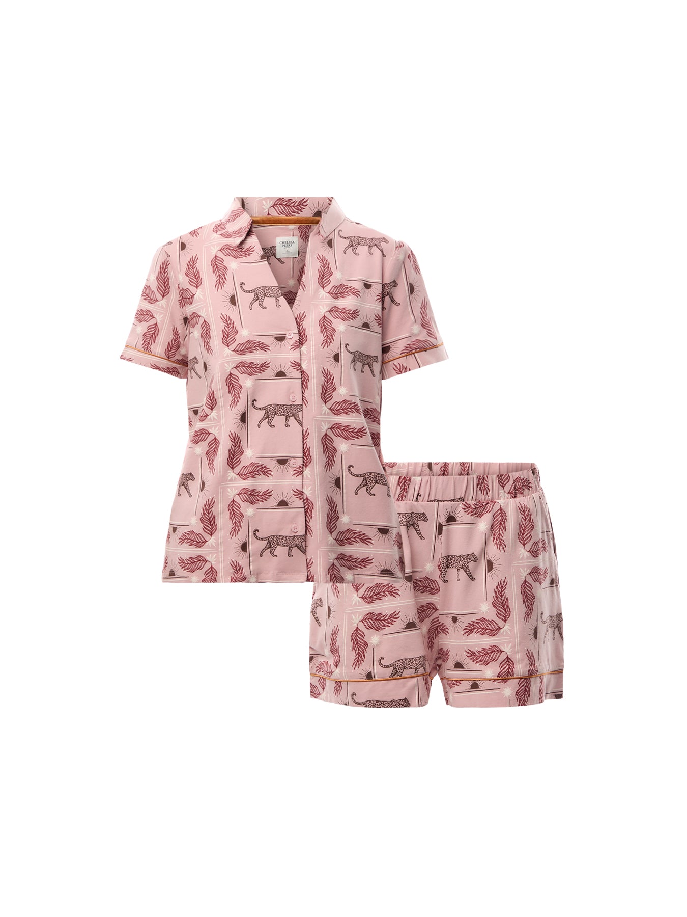 Leopard Scarf Short Set