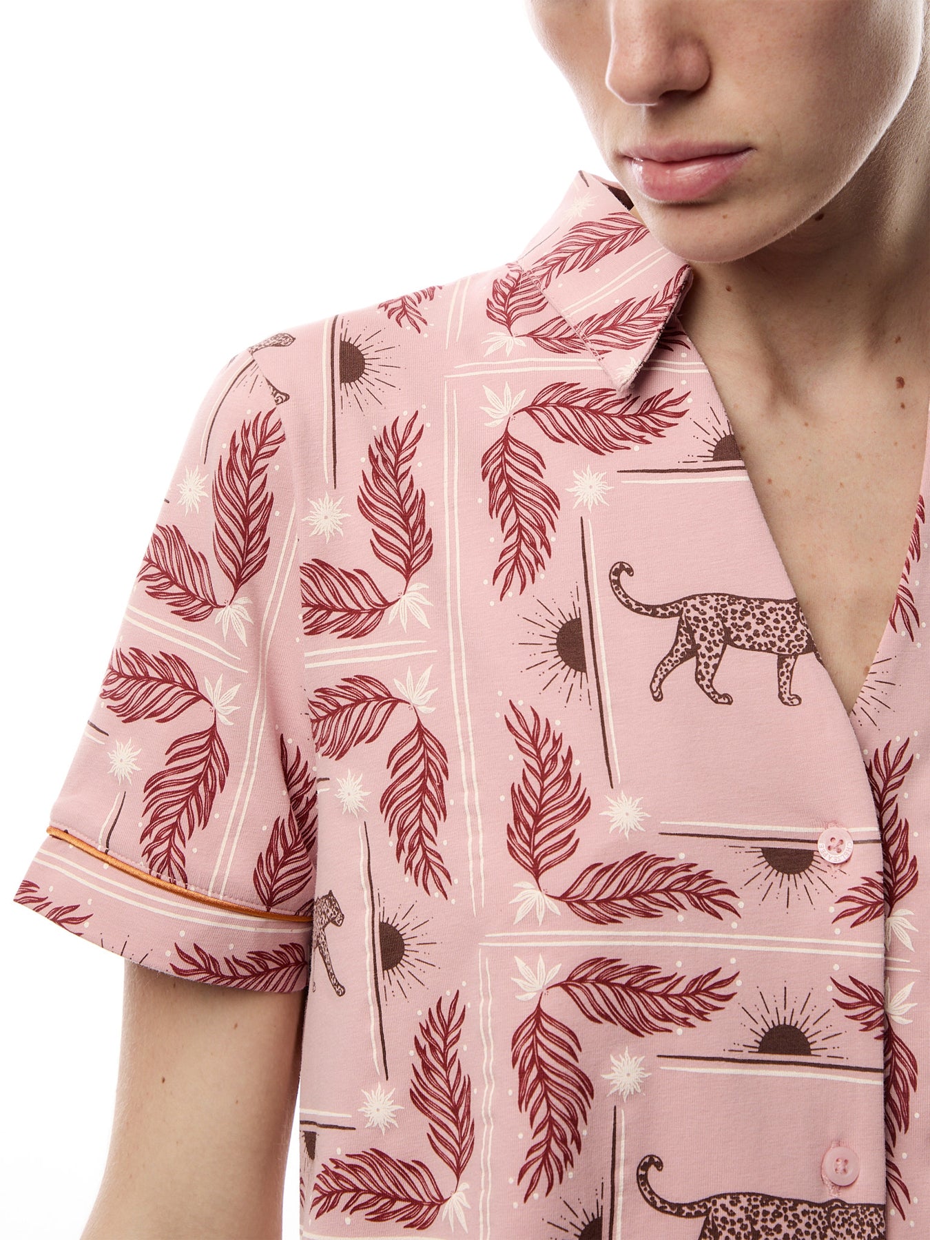 Leopard Scarf Short Set