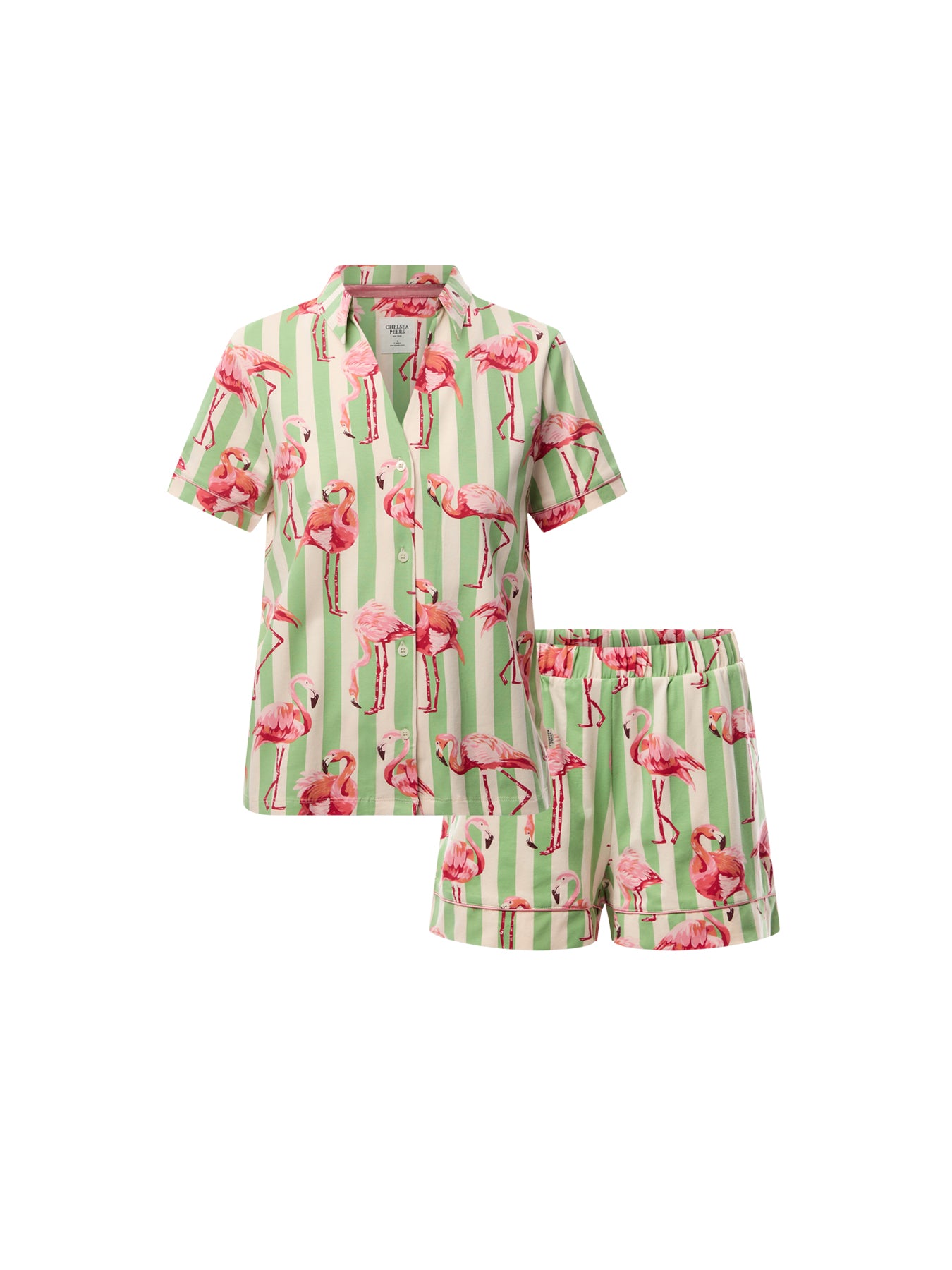 Flamingo Stripe Short Set