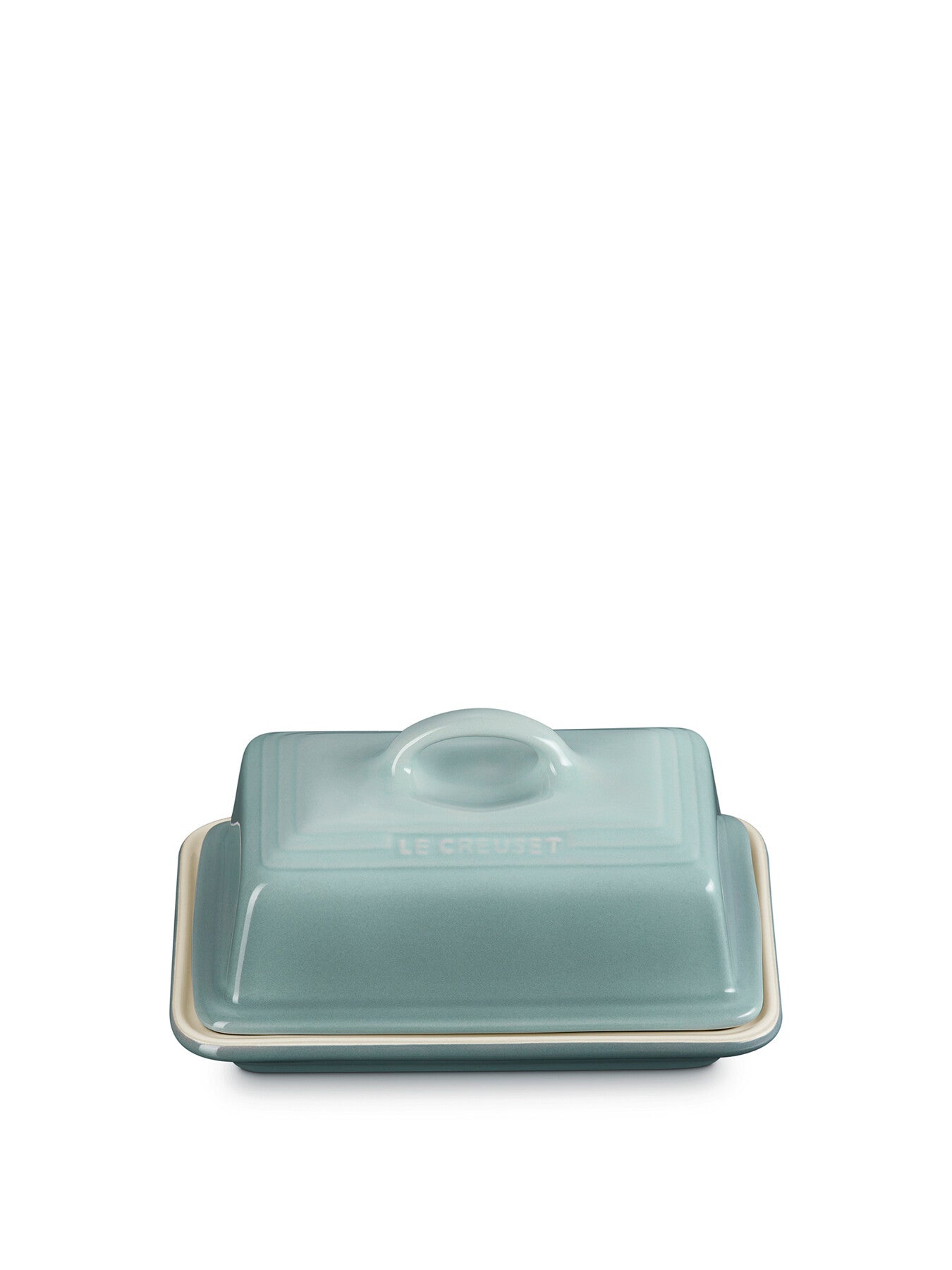 Stoneware Heritage Butter Dish Sea Salt