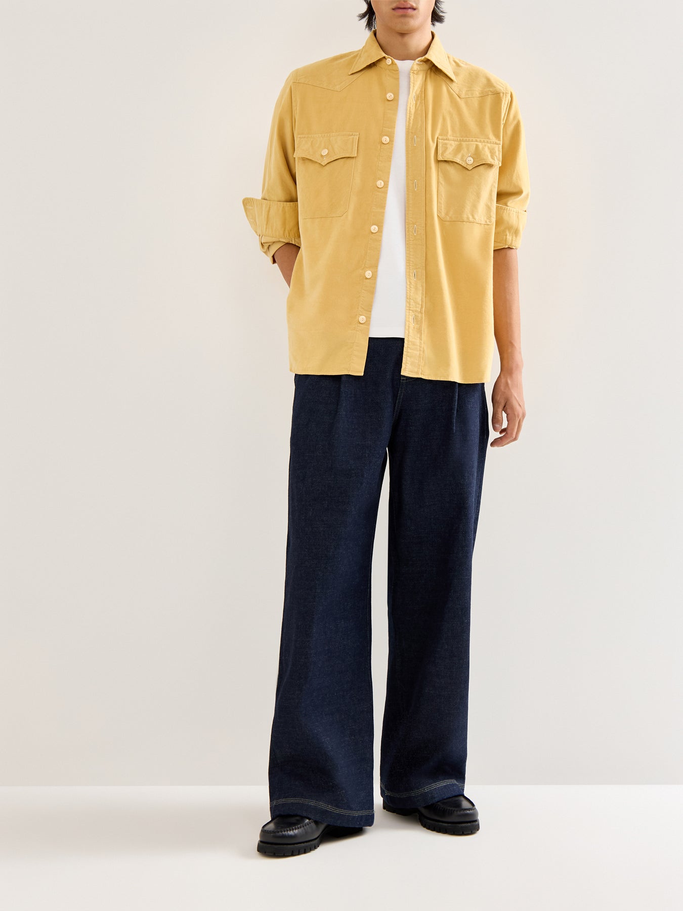 Western Cotton Shirt Yellow