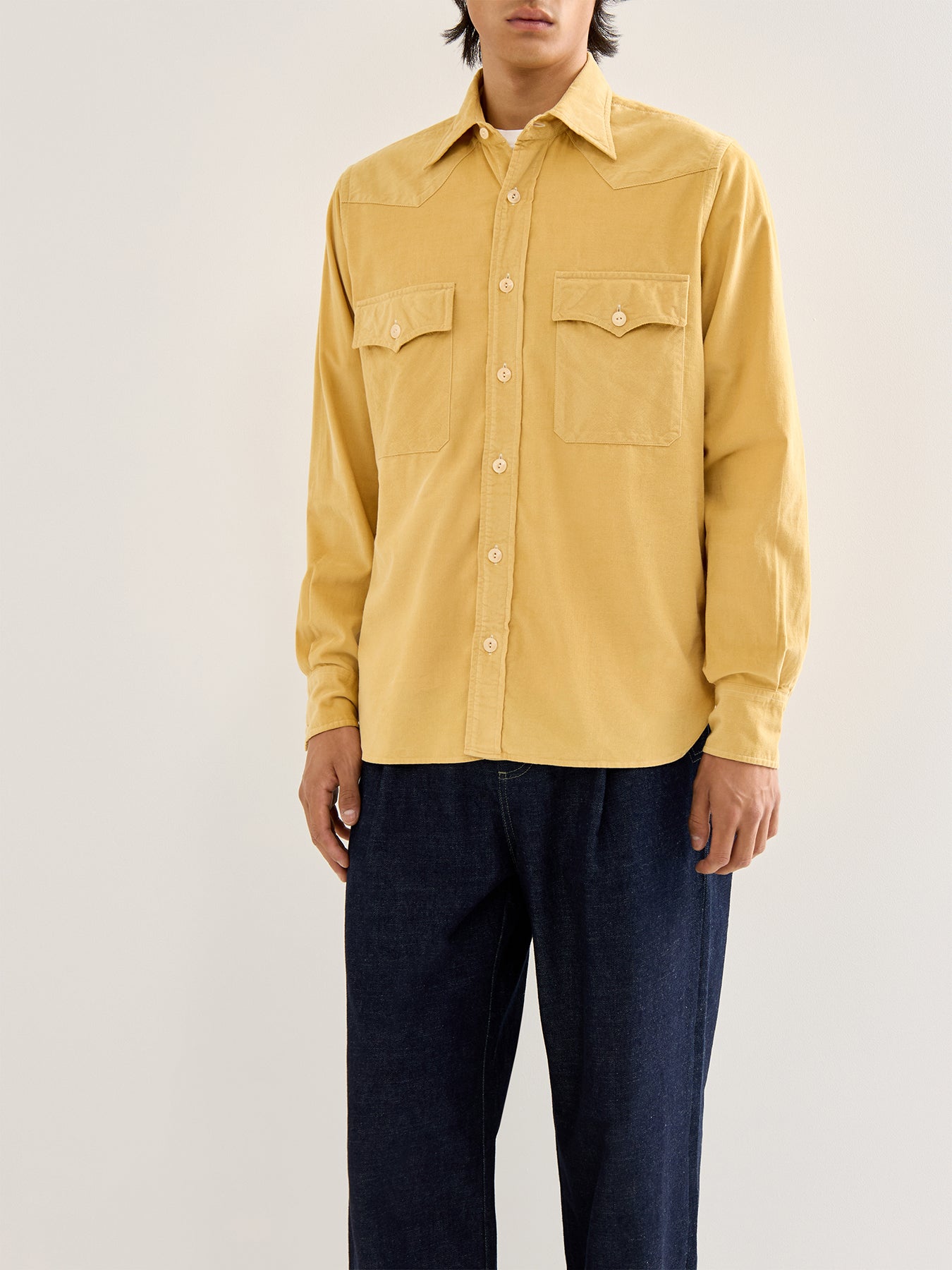 Western Cotton Shirt Yellow