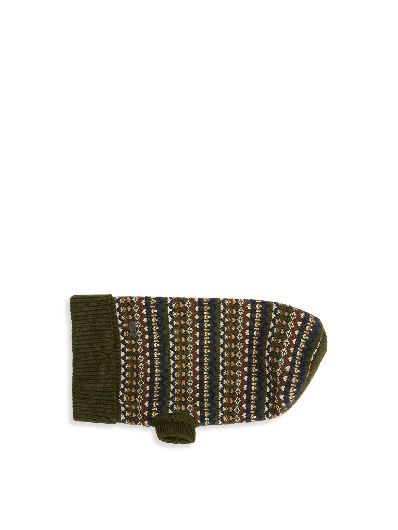 Barbour Marlow Fair Isle Dog Jumper Olive Medium