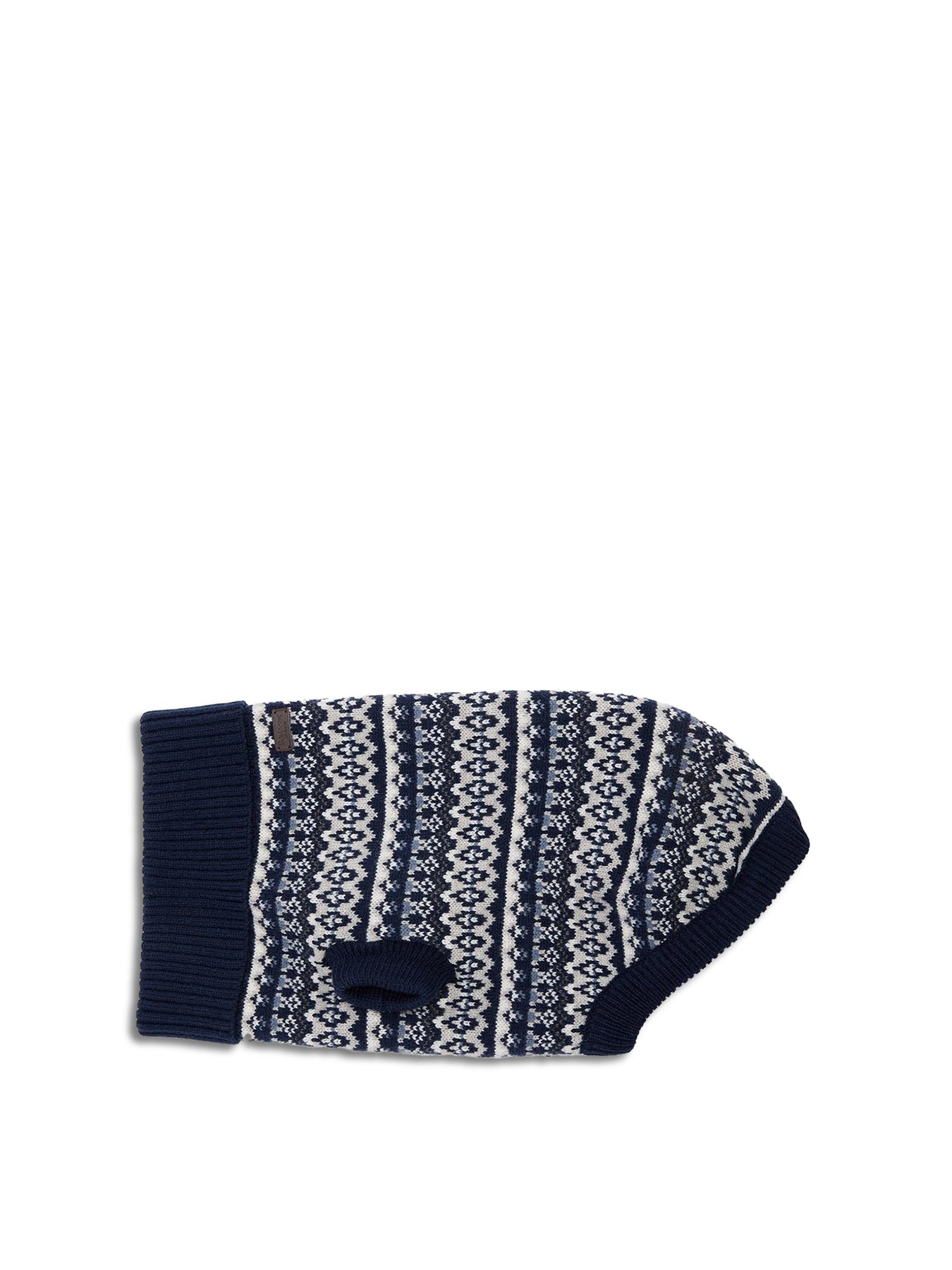 Marlow Fair Isle Dog Jumper Navy Small